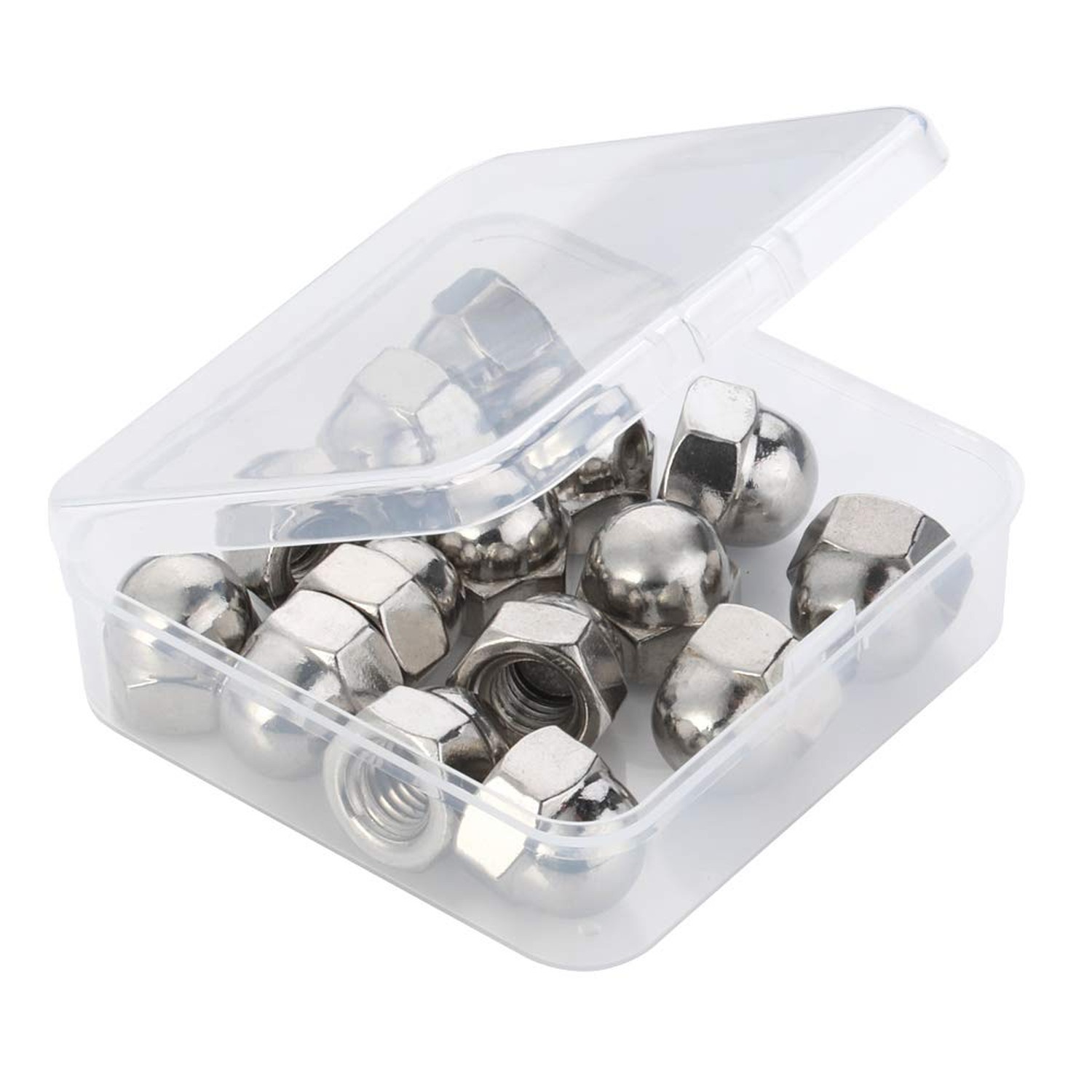 7/16-14 Acorn Cap Nuts, 304 Stainless Steel 18-8, Bright Finish, 15 PCS
