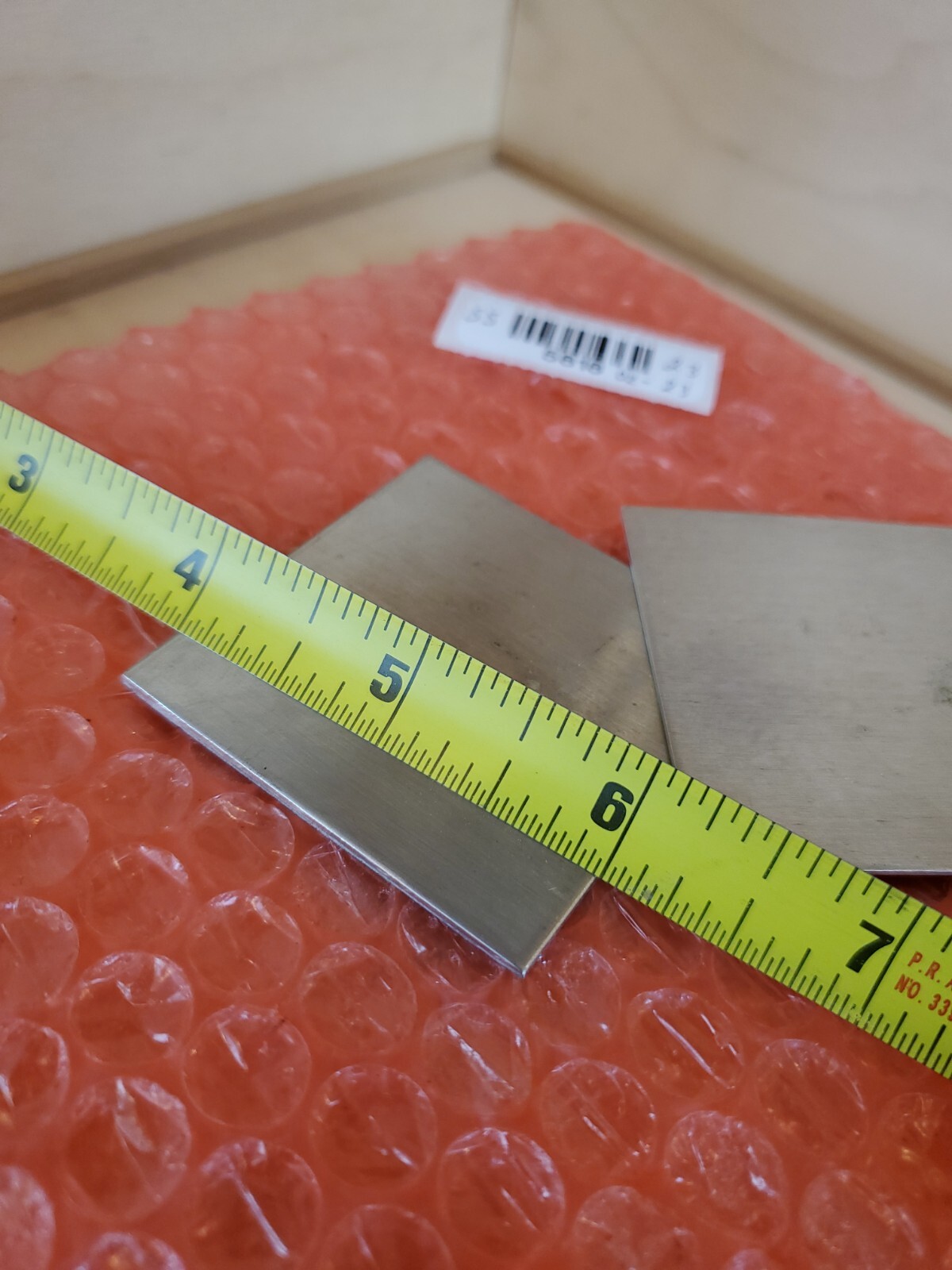 stainless steel plate 304 2 pieces 18 gauge 2″ x 2″ flat metal sheet TIG welding
