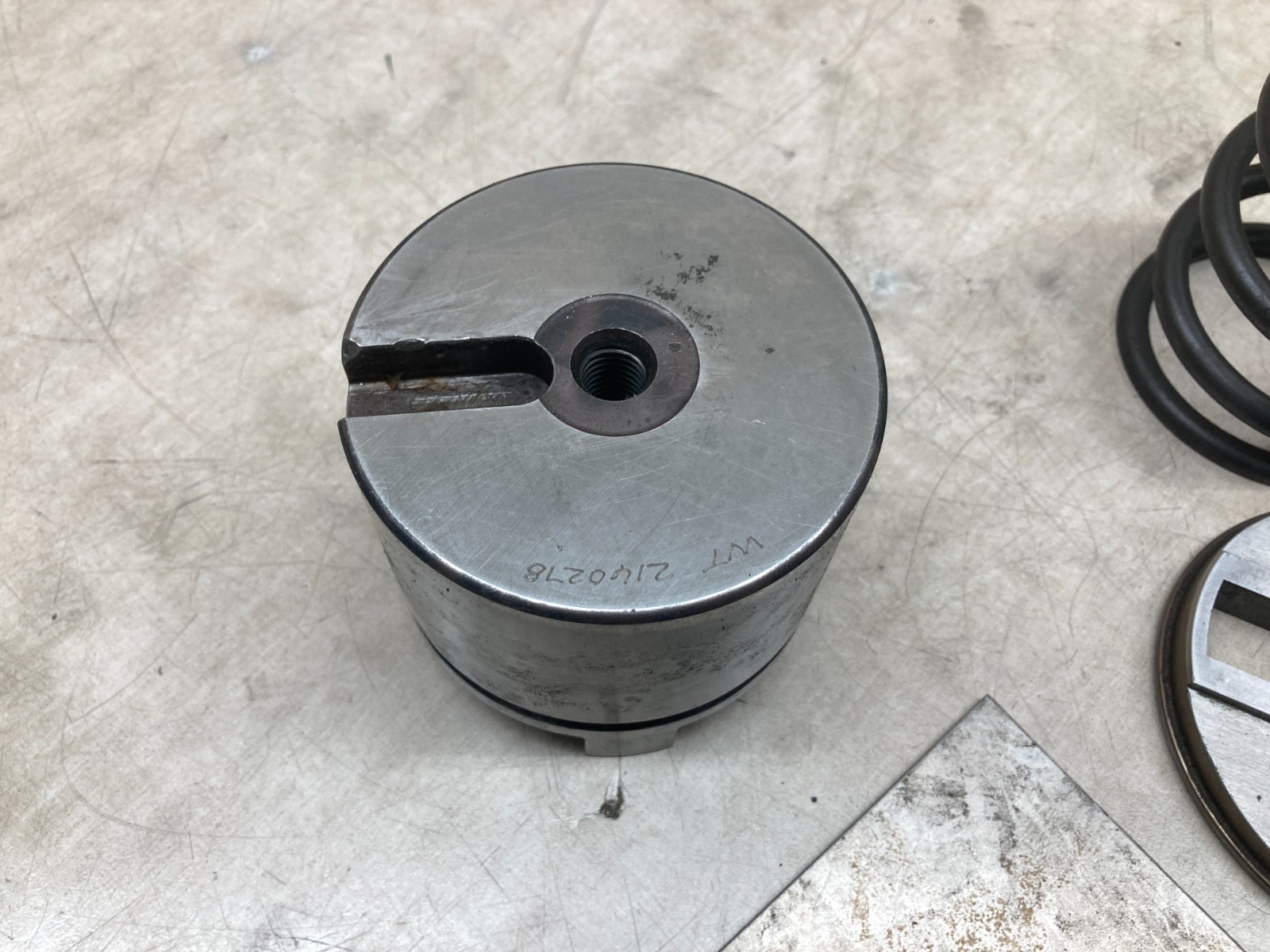 Wilson Tool 1.25 THK Emboss RD Make Die Base-Rework Punch & Die Cap W/ Sample