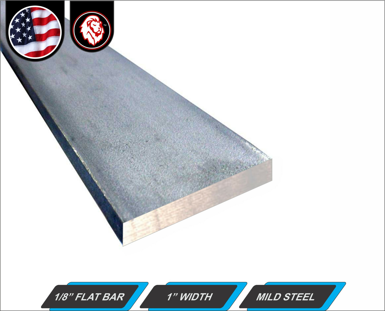 1/8″ x 1″ Metal Flat Bar – Mild Steel – Flat Metal Stock – 60″ Long (5-ft)