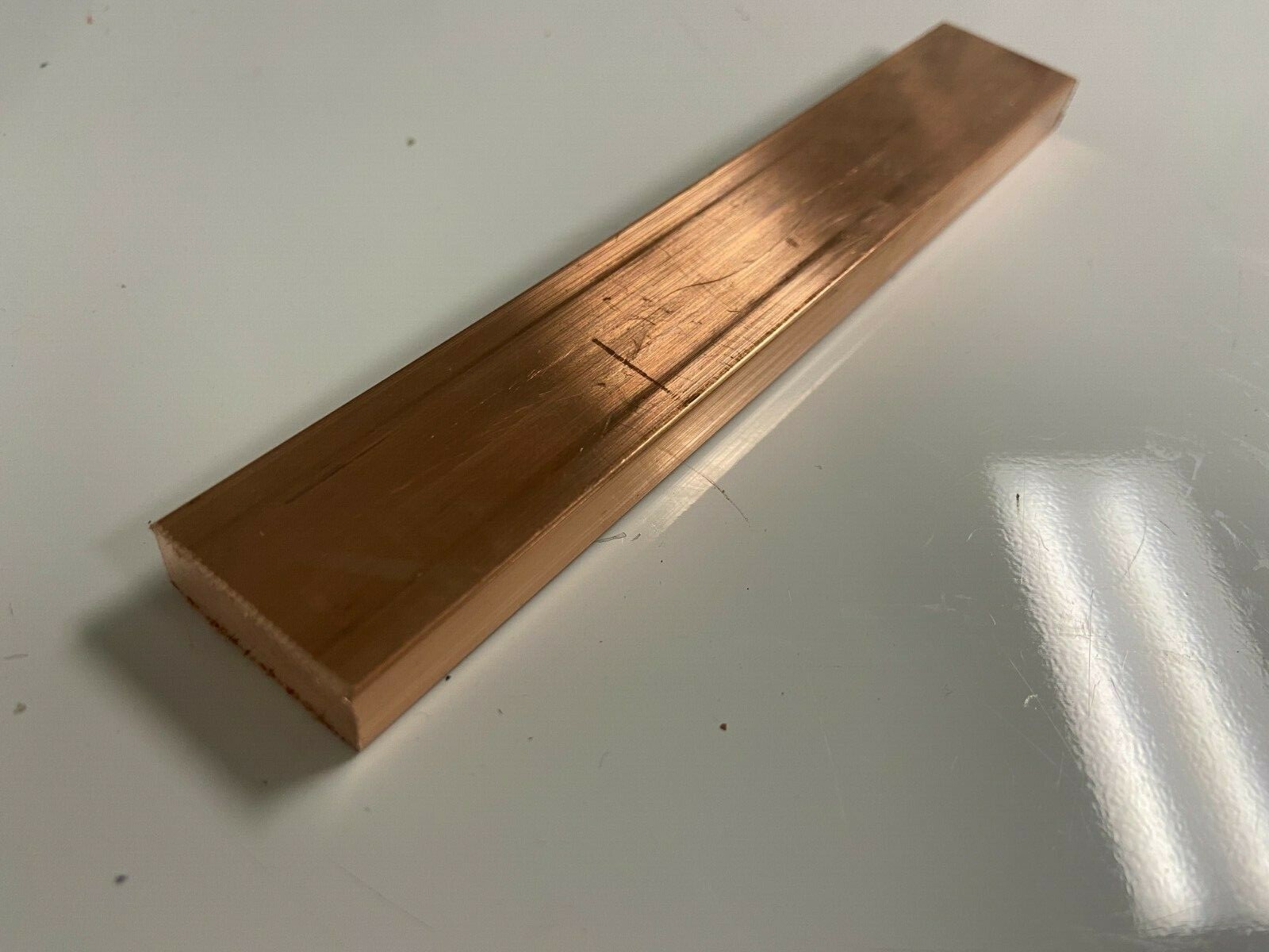 Copper 110 Flat Bar 3/8″ x 1″ x 6″-Long — .375″ x 1″ Copper Bus Bar