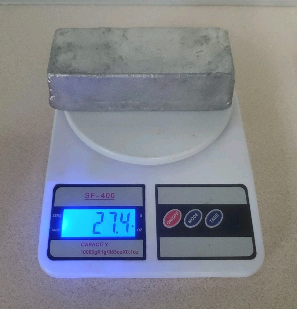 Aluminum Ingots For Casting (Hand poured) 8.6 Pounds