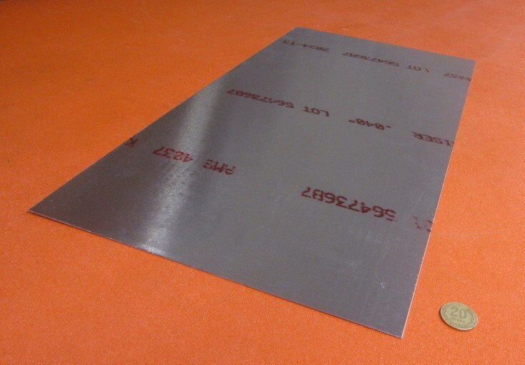2024 Aluminum Sheet, T3, .040″ Thick x 12.0″ Width x 24.0″ Length