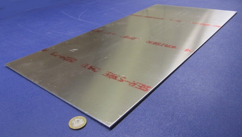 2024 Aluminum Sheet, T3, .090″ Thick x 12.0″ Width x 24.0″ Length