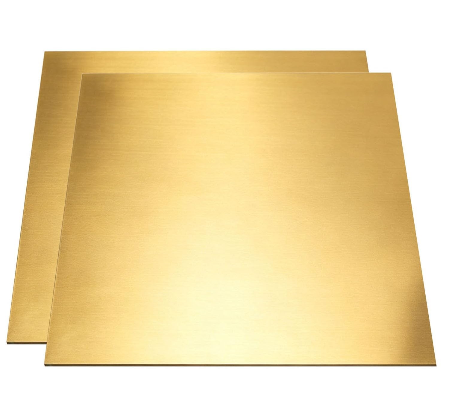 Brass Sheet 8″x8″ 18 Gauge (1mm) – 2PCS, No Scratches, Protective Film Both Side
