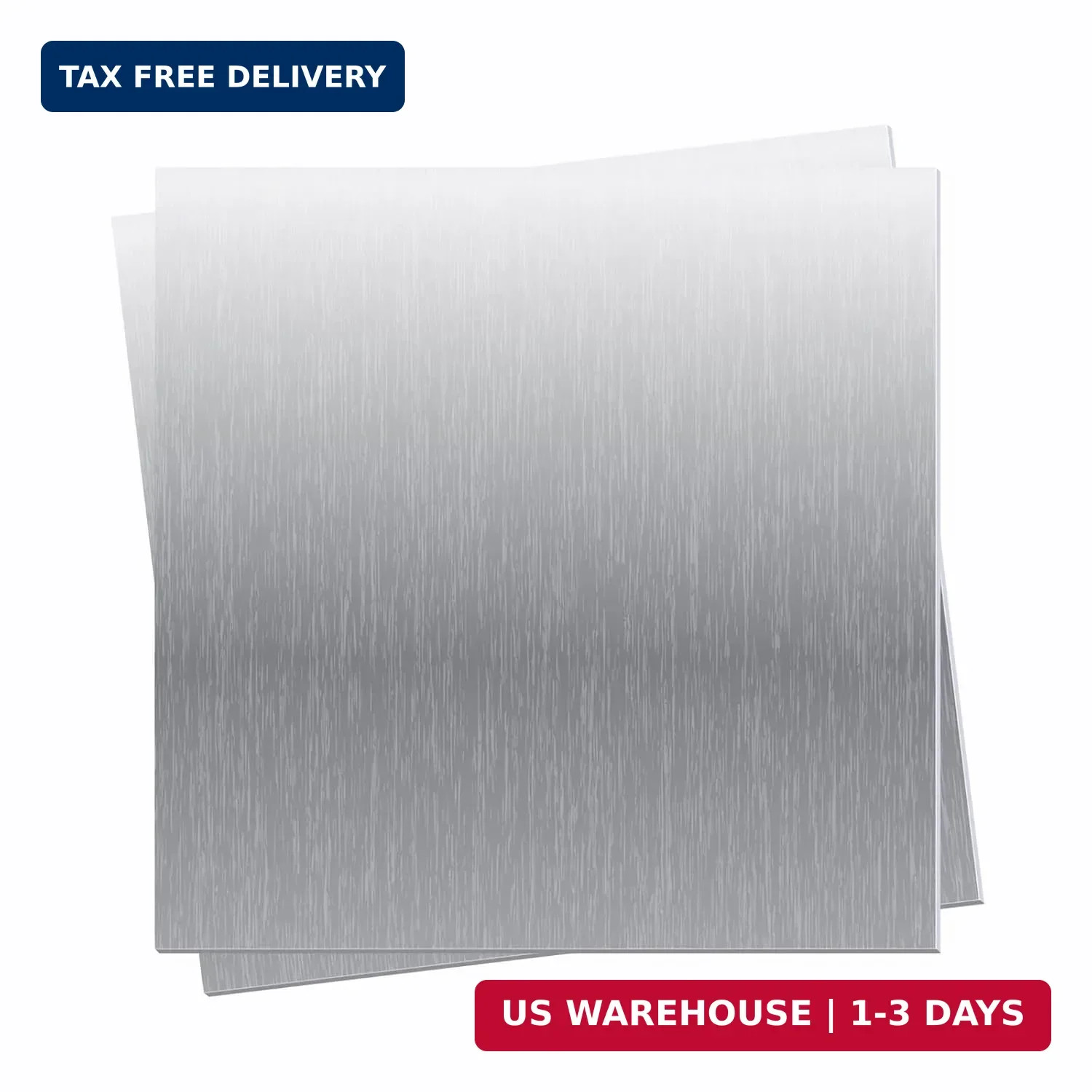 2 Pieces 6061 T651 Aluminum Sheet Metal 6 x 6 x 0.04(18Gauge) Inch Thickness Rec