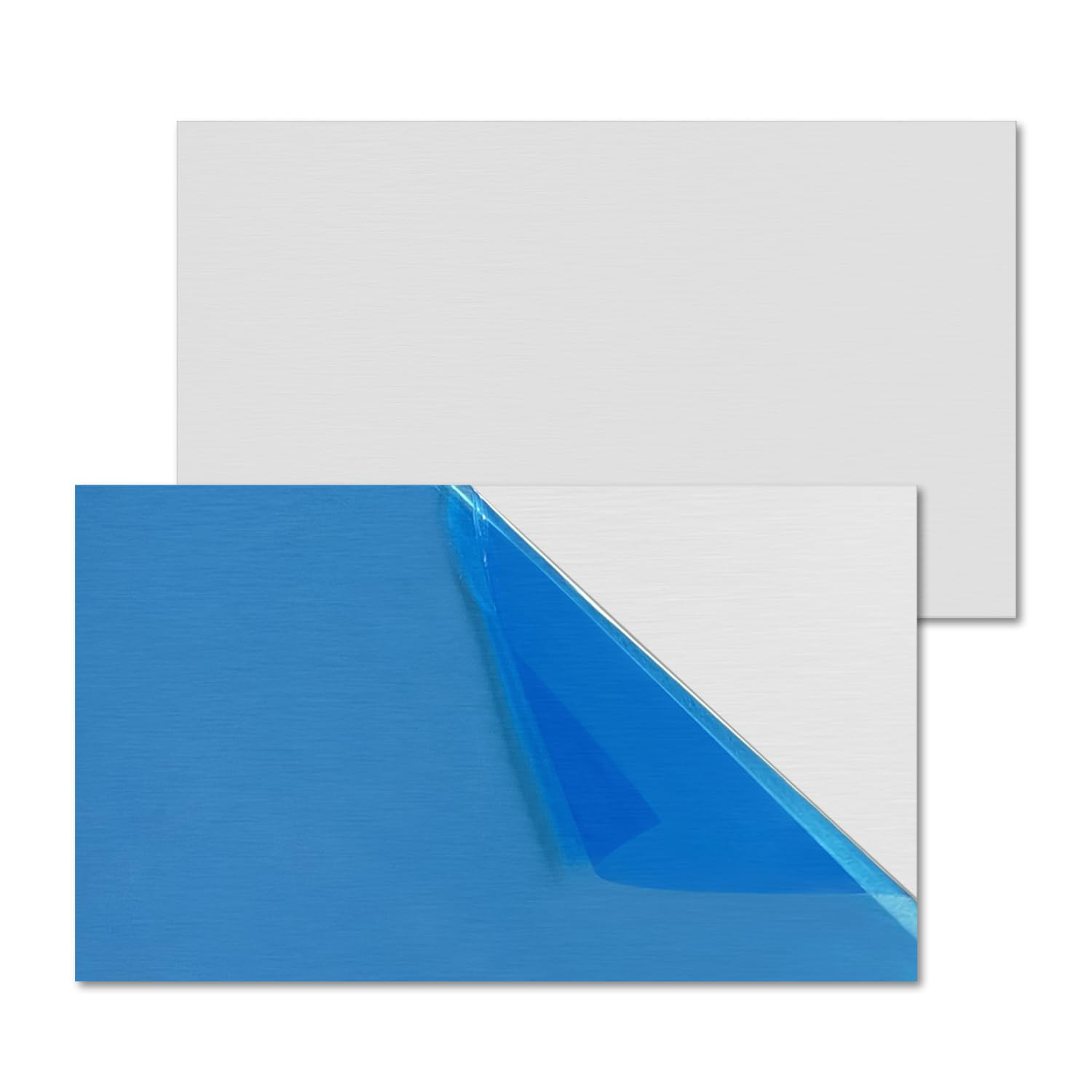 2 Pack 6061 Aluminum Sheet 2 x 4 Inch 16 Gauge 1.5mm Metal Plate for DIY Use