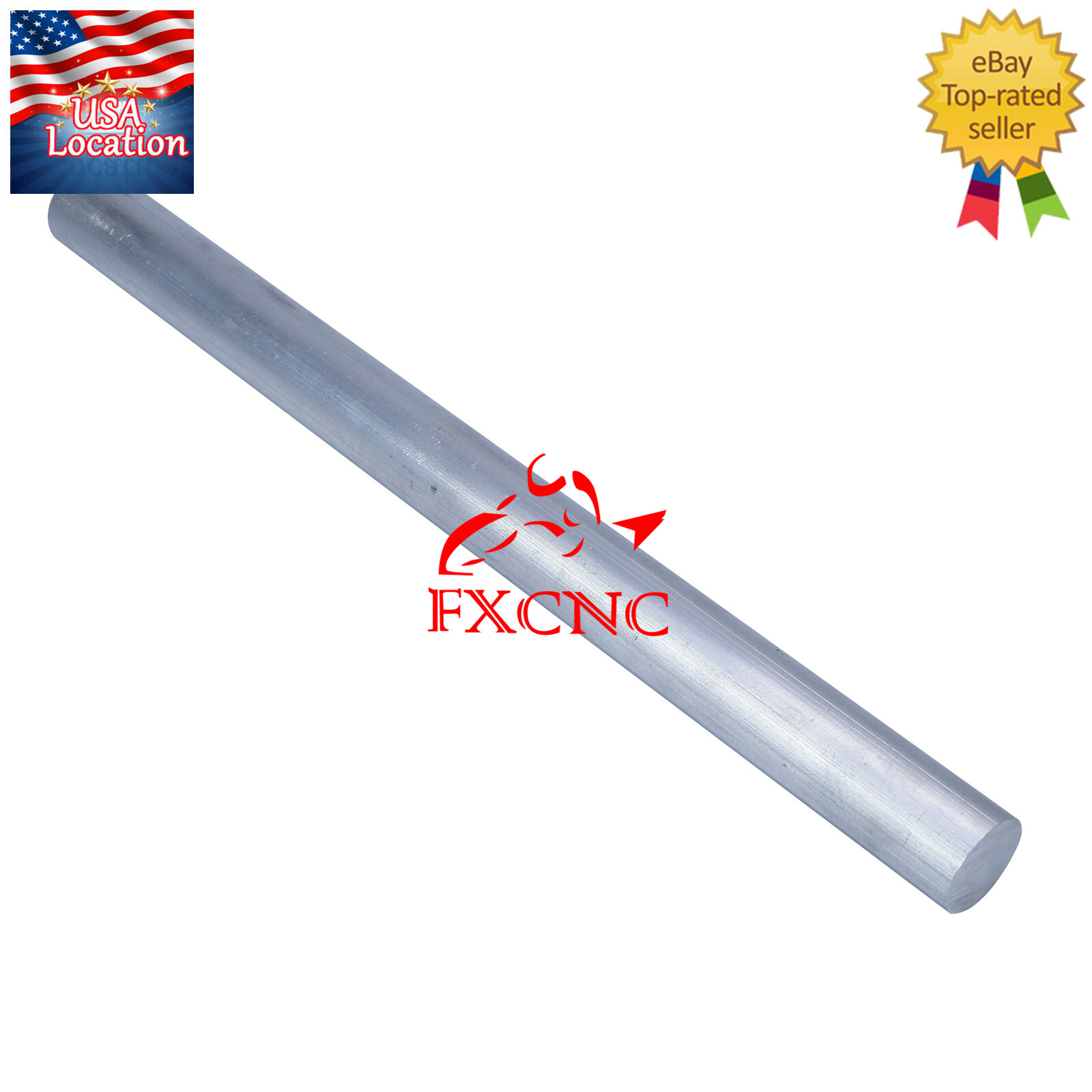 2 Piece T6061 Aluminum Solid Rod Stick Material Length 330mm Width 25mm