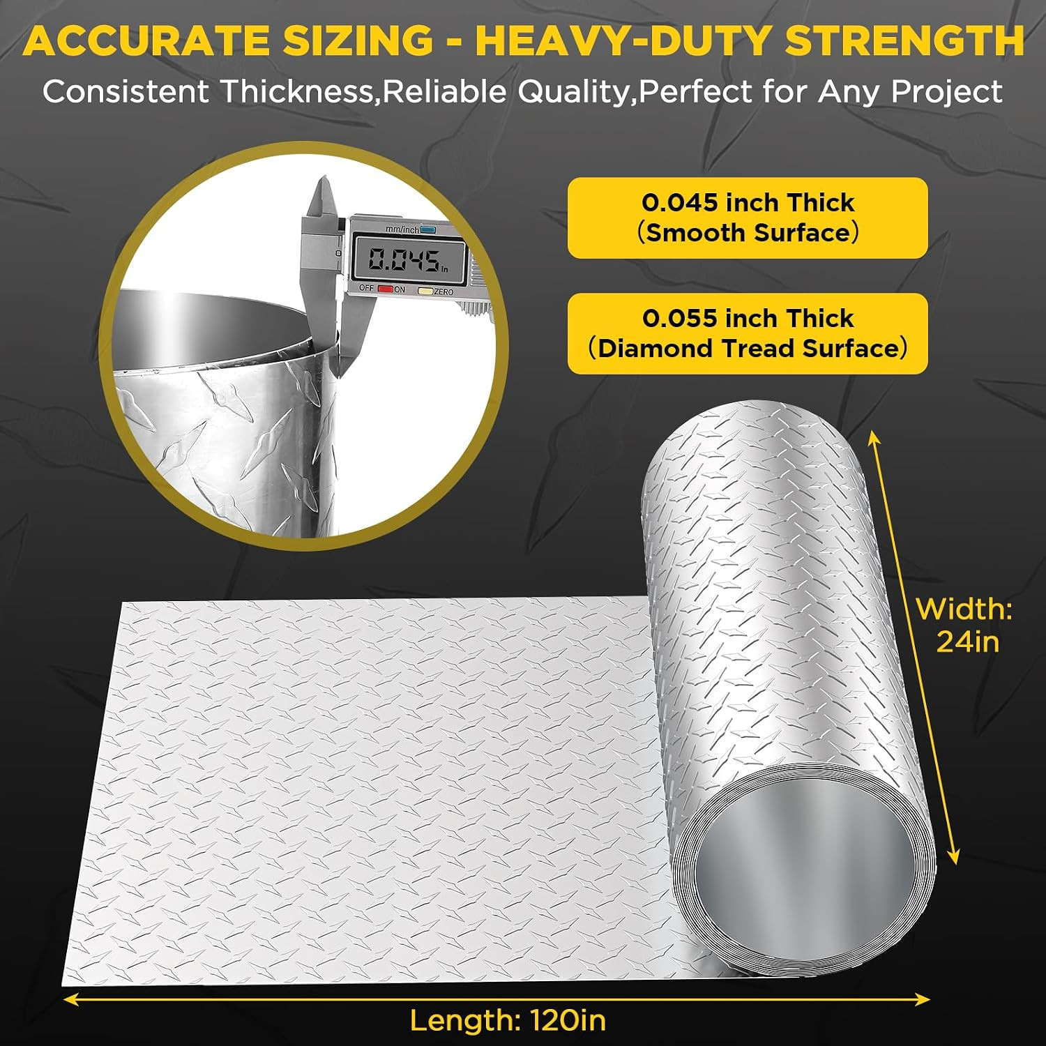 Aluminum Diamond Plate Sheet Metal, Mill Finish Diamond Sheet, Tread Texture Met
