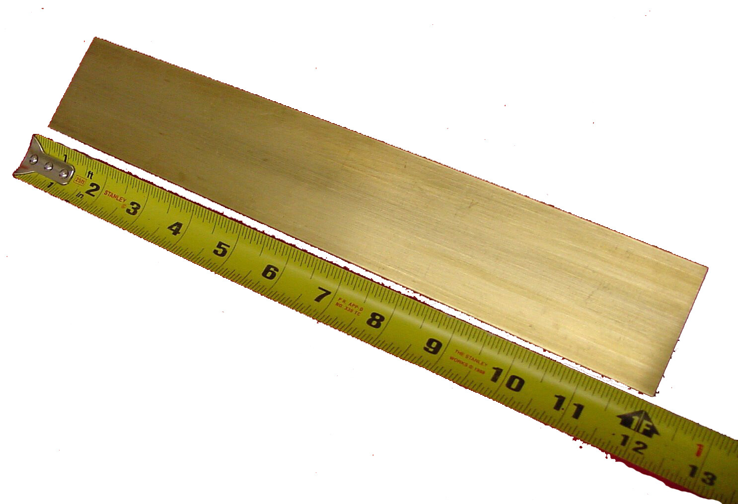1/4″ x 2″ C360 BRASS FLAT BAR 12″ long Solid .25″ Plate Mill Stock DIY KNIFE