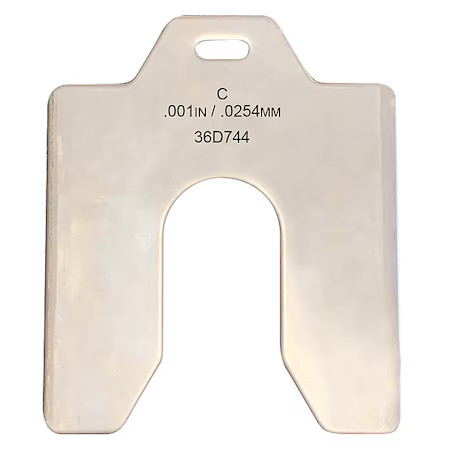 Zoro Select 36D744 Slotted Shim 4 X 4″ X 0.001″, Pk20, 36D744