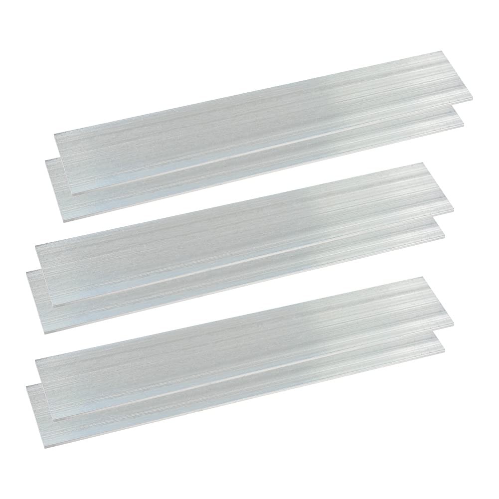 6 PCS 6061 Aluminum Solid Square Bar 1/8x2x12 Inch Flat Plate Mill Stock