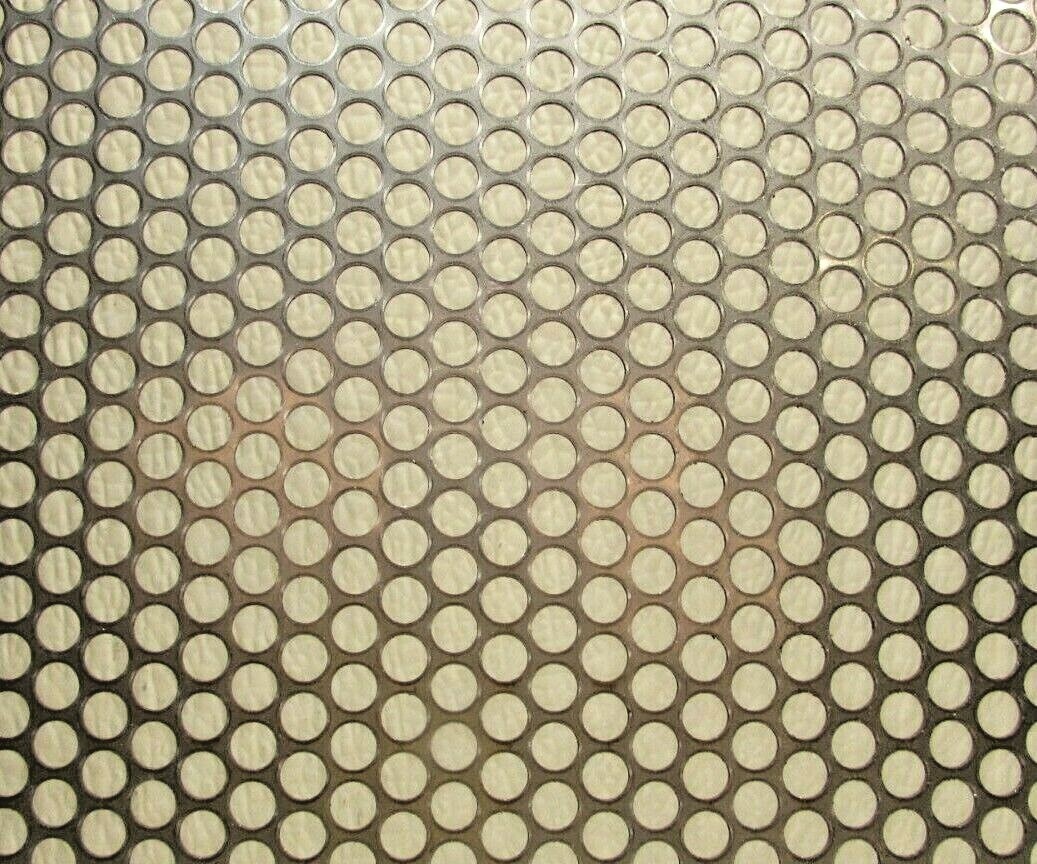 1/4″HOLES ON 5/16″CENTER–20 GA. –12″ X 24″ STAINLESS PERFORATED SHEET
