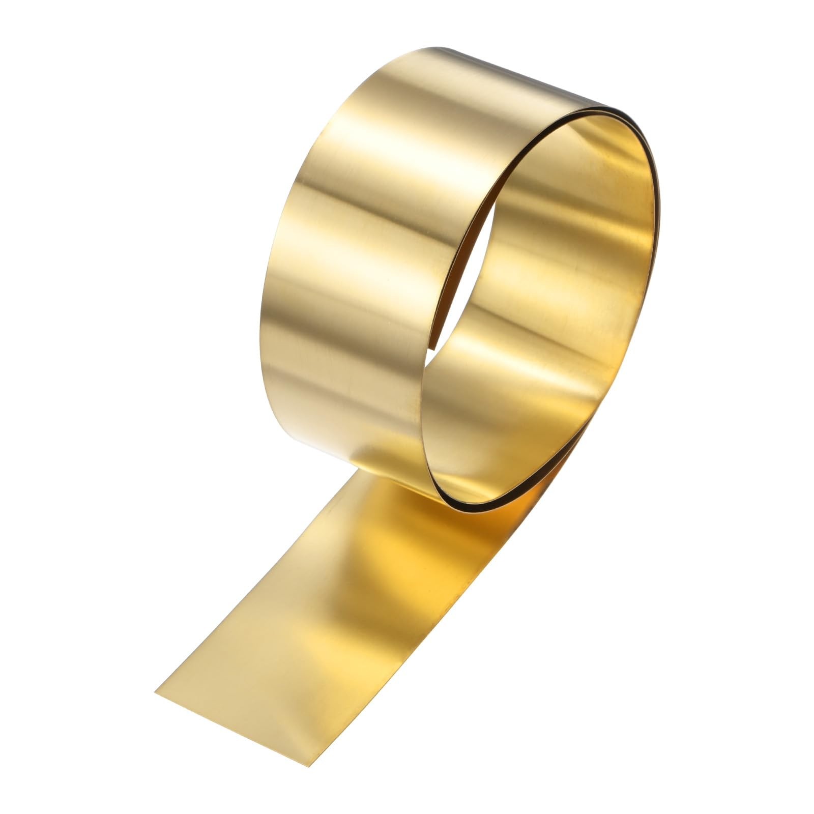 Hardware Metal Brass Sheet Plate Foil Roll For Crafts DIY 39x2x0.016 Inch