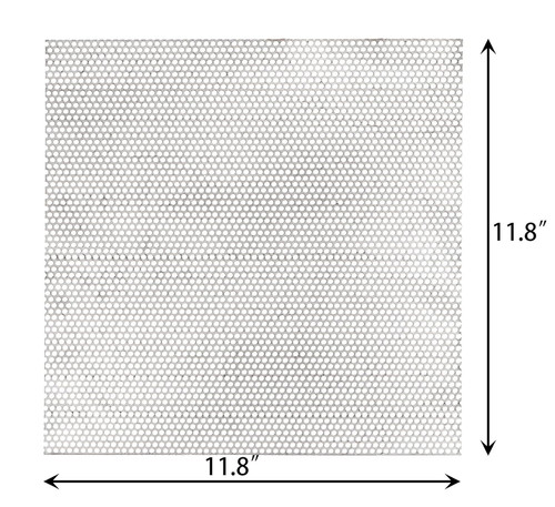 Jucoan Perforated Sheet, 11.8″ x Stainless Steel Metal white