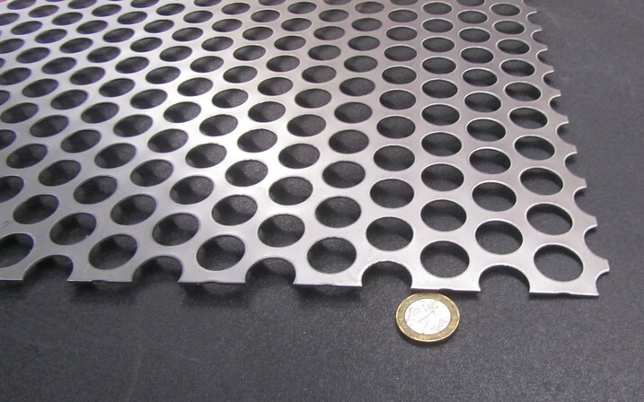 Perforated Staggered Steel Sheet .060″ Thick x 24″ x 24″, .750″ Hole Dia.
