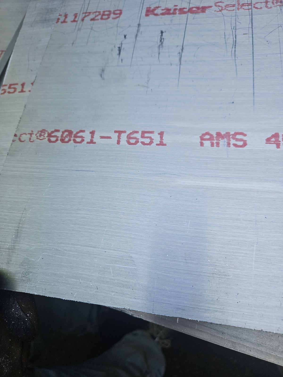 Kaiser aluminum plates 6061-T651 3/8″ X17″X 12-1/4″ Made In USA