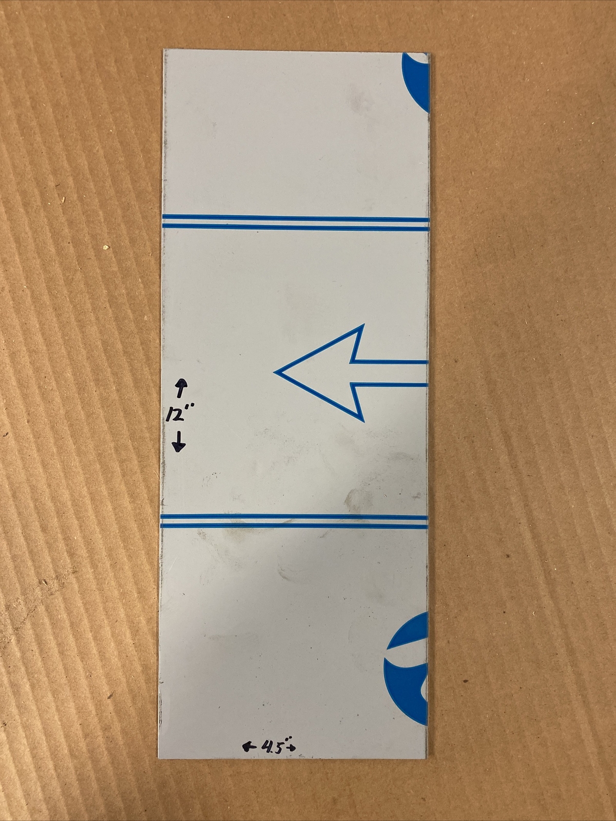 16 Gauge (.060) 4.5” x 12” T-304 – Stainless Steel Sheet – Papered And Polished