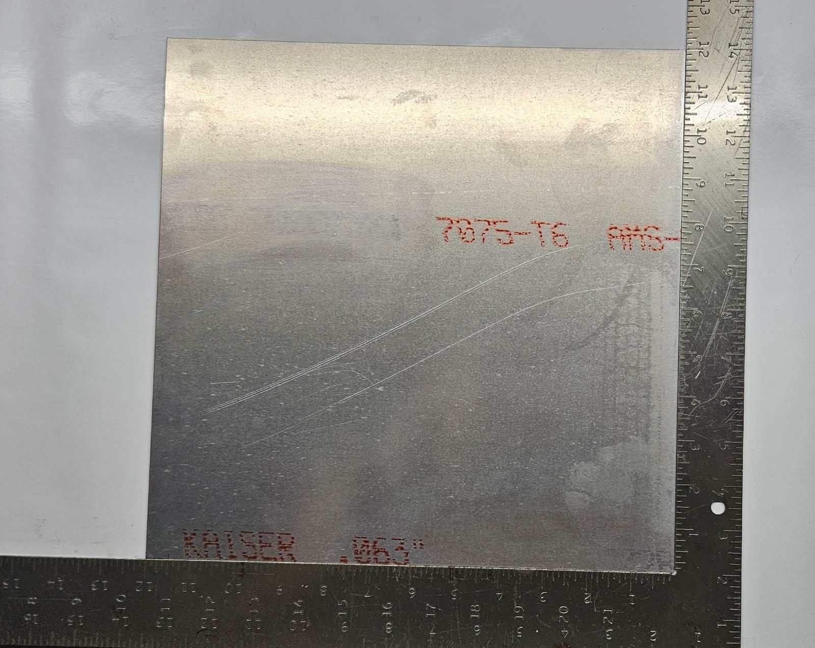 7075-T6 Aluminum Sheet Plate 12″ x 12″ x .063″ Aircraft Grade USA