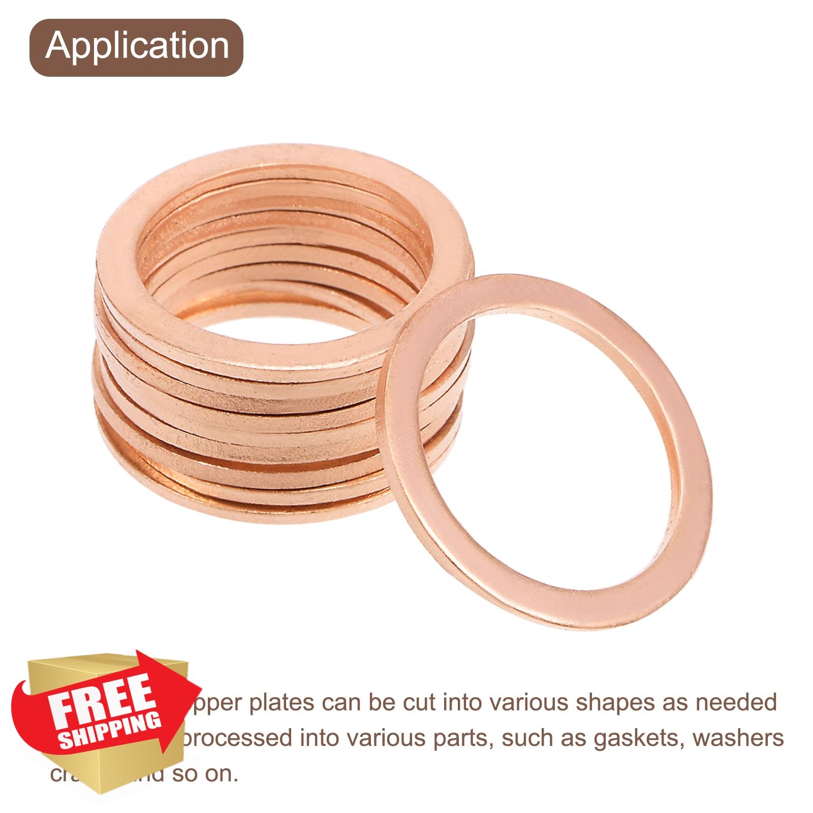 uxcell 4pcs 2″ x 0.08″ Copper Sheet Plate