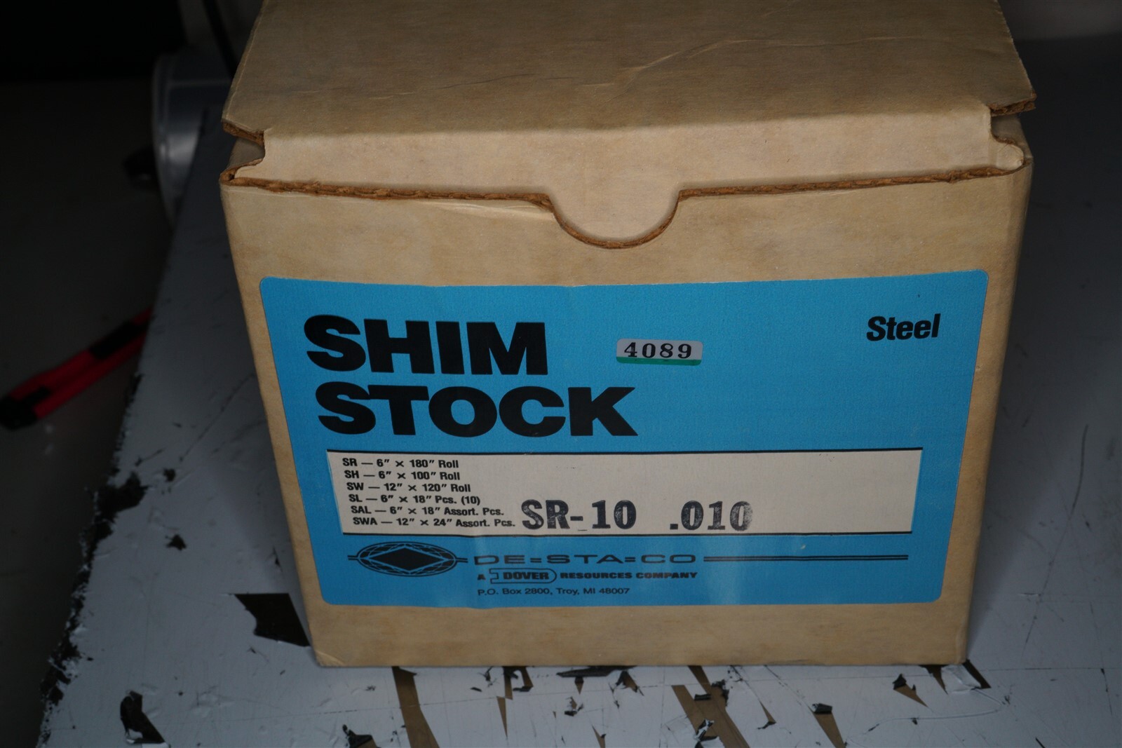 Destaco SR-10 0.010 Steel Shim Stock (SR – 6″ x 180″ Roll), 0.010 Thick