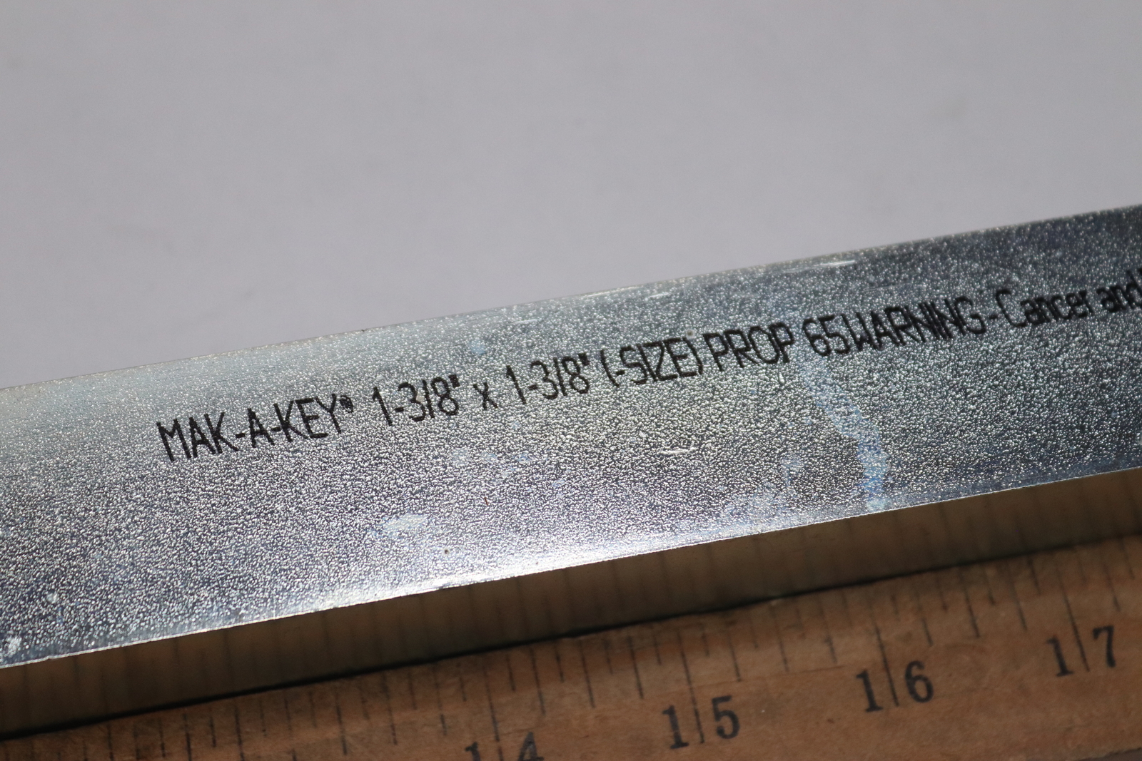 Mak-A-Key Key Stock Carbon Steel Plain 1-3/8″ x 1-3/8″ x 1 ft 3513751375-12