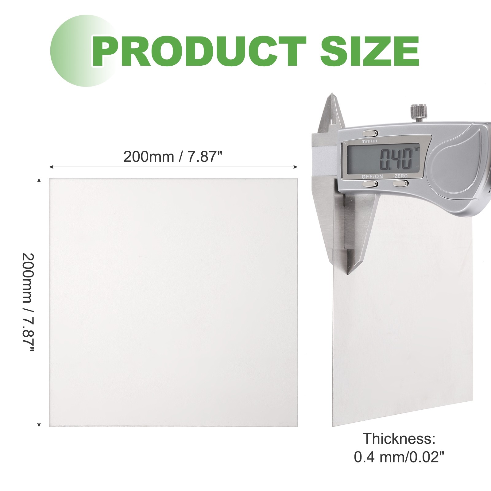 Pure Grade TA1 Titanium Plate Sheet, 200x200x0.4mm Titanium Metal Sheet