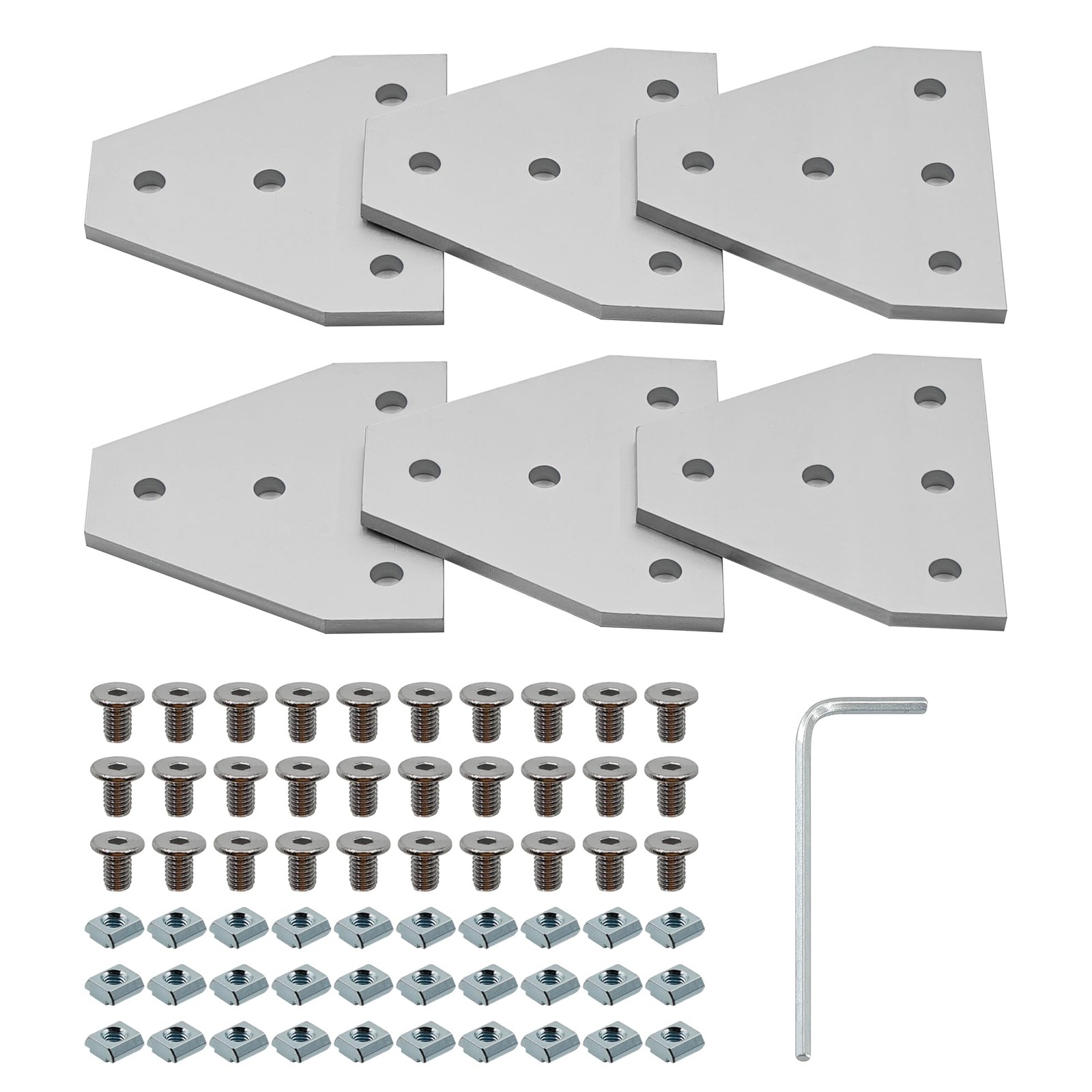 6 PCS 2020 TSlot Aluminum Extrusion Profile Accessories 20 Joint Plates