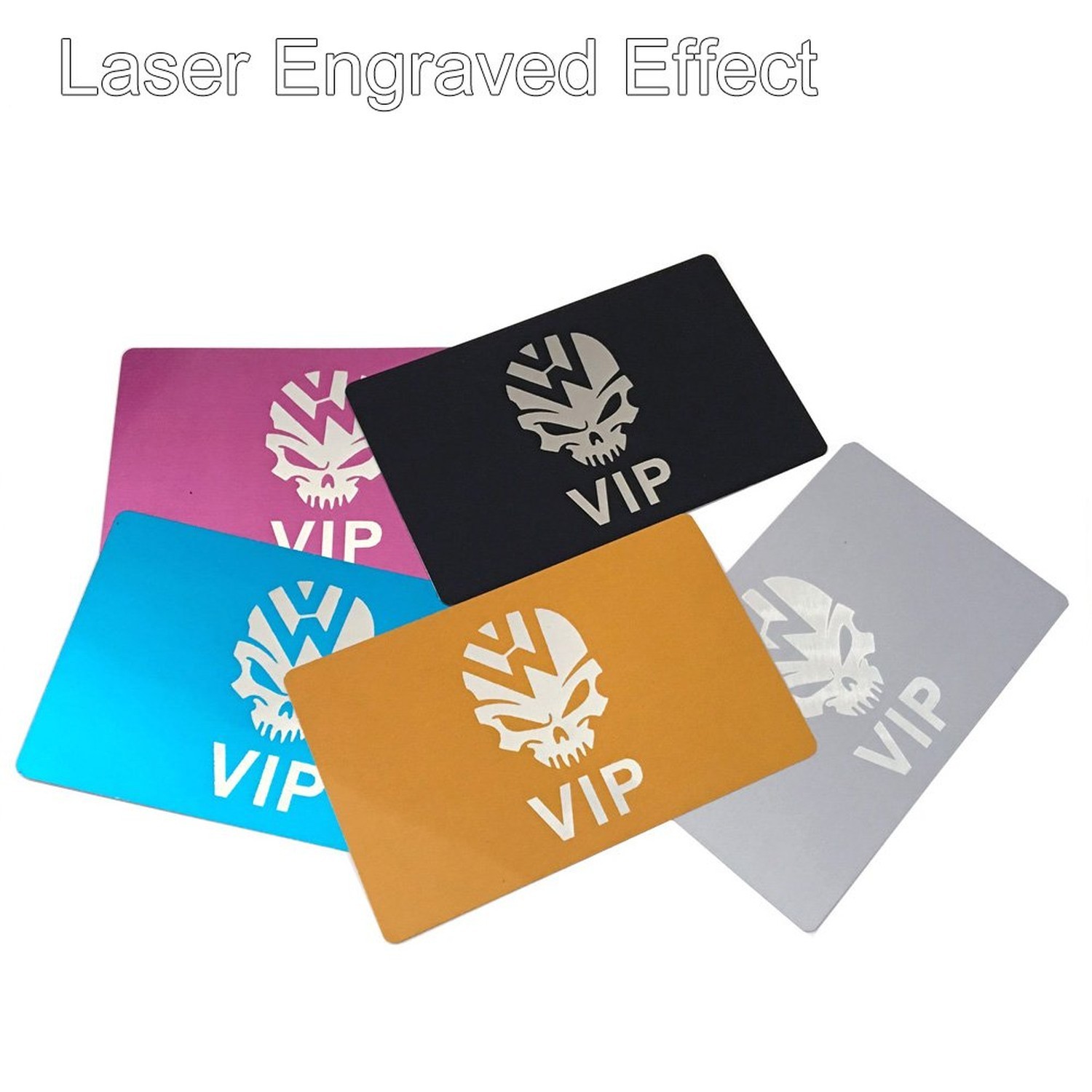 100PCS Aluminum Alloy Metal Card Plate 3.4 X2.13X0.008 inch for Laser Engrave…