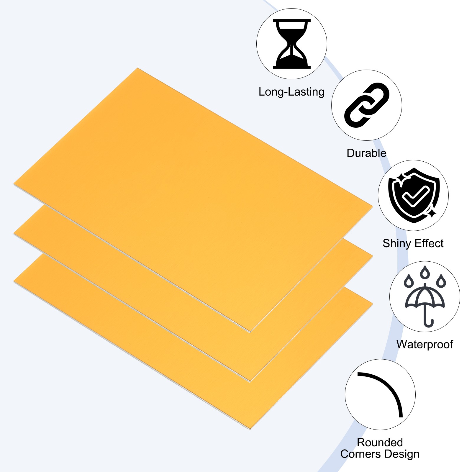 2.1×3.3 Inch Anodized Aluminum Sheet Metal, 15Pcs Laser Plates Engraving, Yellow