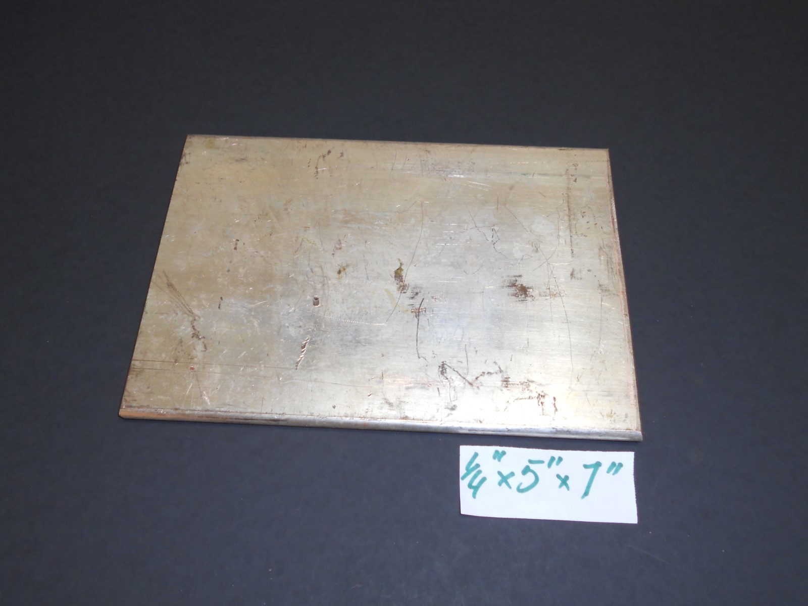 1/4″ x 5″ x 7″ copper 110 alloy, silver plated, cut from buss bar.