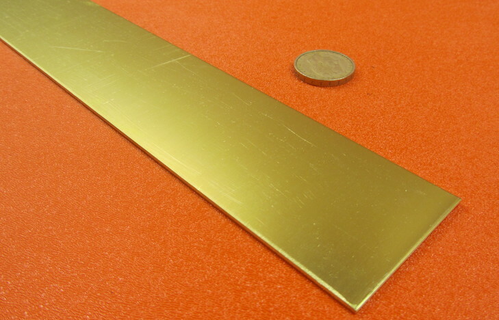 260 Brass Flat Bar .063″ Thick x 2.0″ Wide x 36″ Length