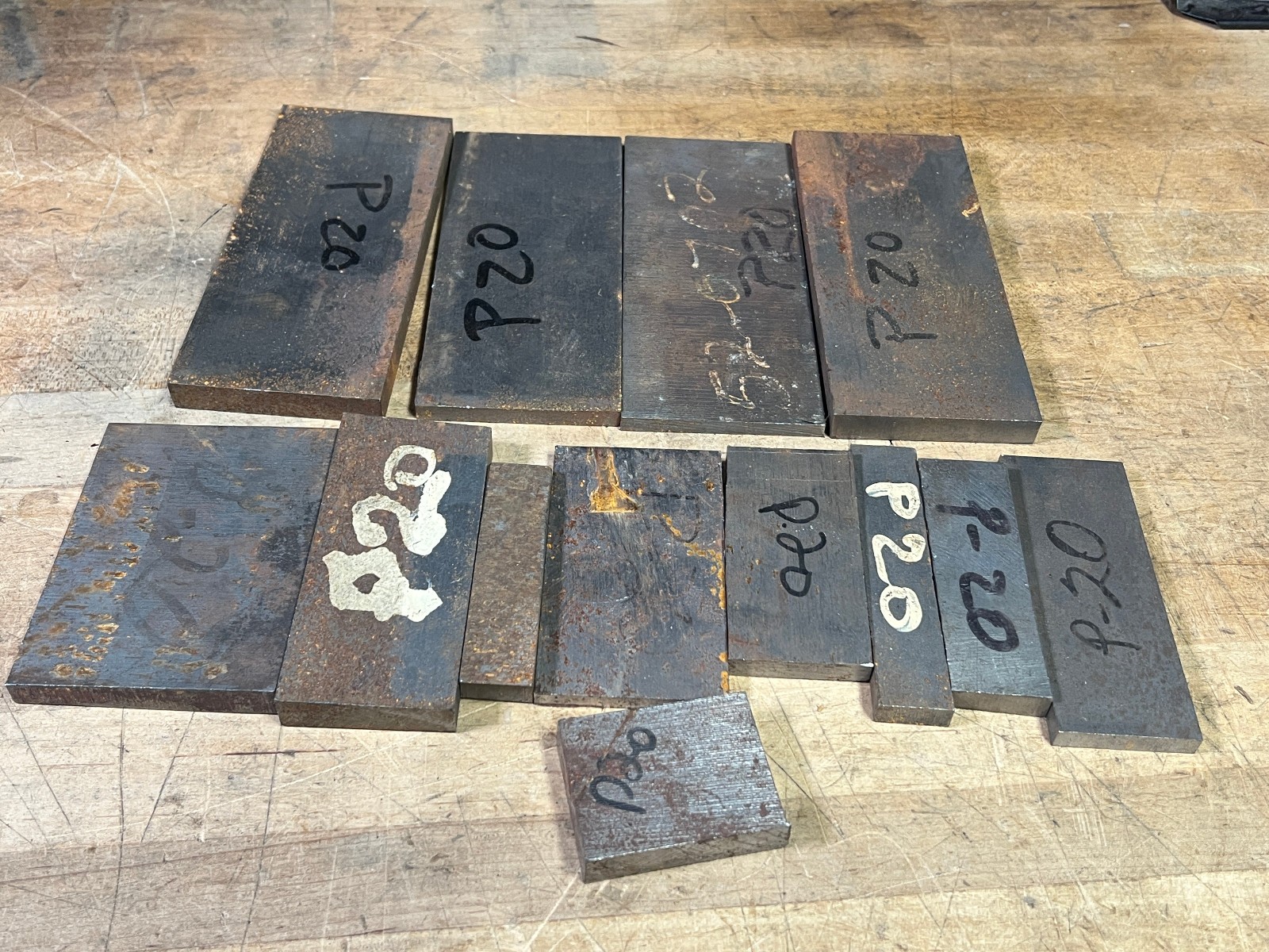 P20 Tool steel flat bar stock lot 17.1 lbs machine shop cut offs