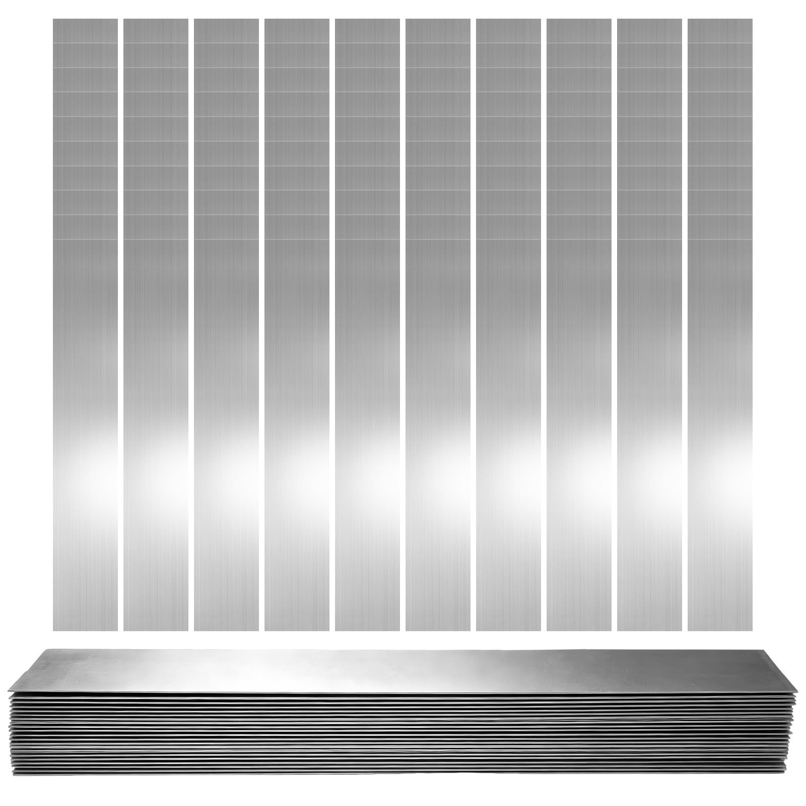 100 Pcs Stainless Steel Shim Stock Assortment, 1″ x 6″ Metal Shims for Leveling,