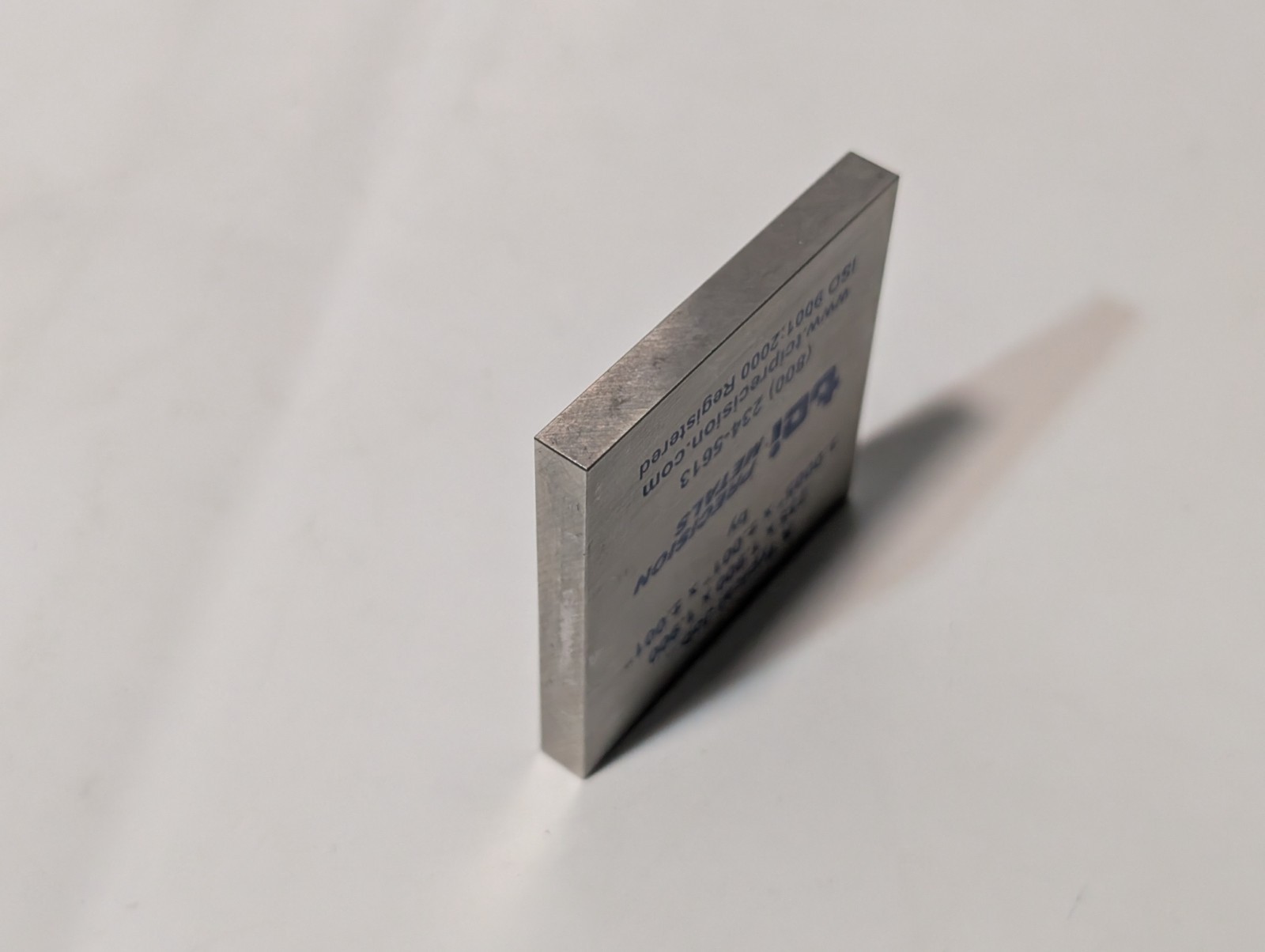 TCI Precision Metals Machined Metal Blank Sample Tool, CNC, Grinding, Milling