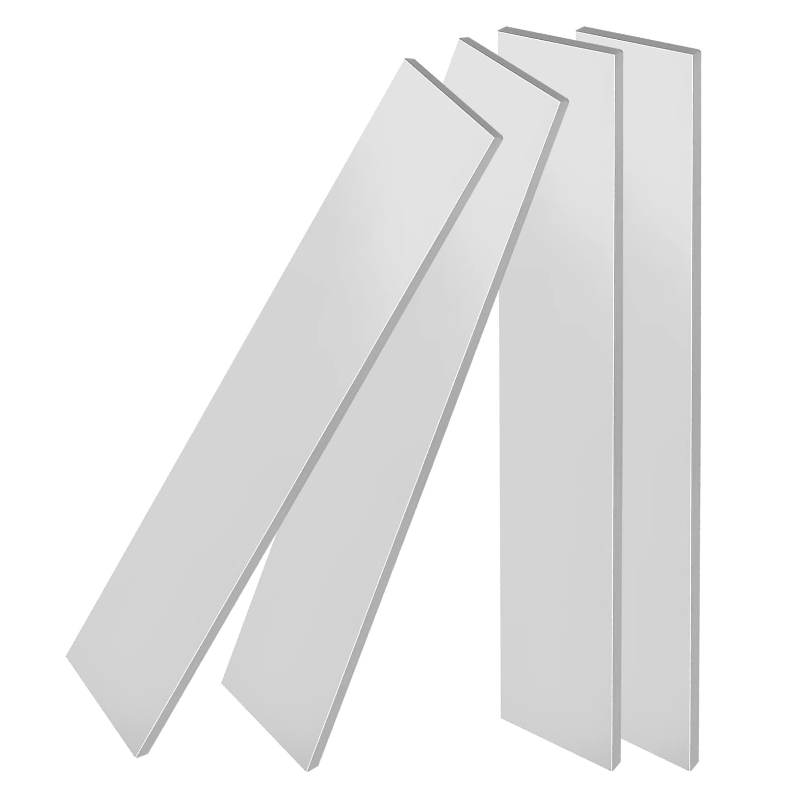 6 Pcs Square 6061 Aluminum Flat Bar Stock Plate Silver 1/4 x 2 x 12 Inch