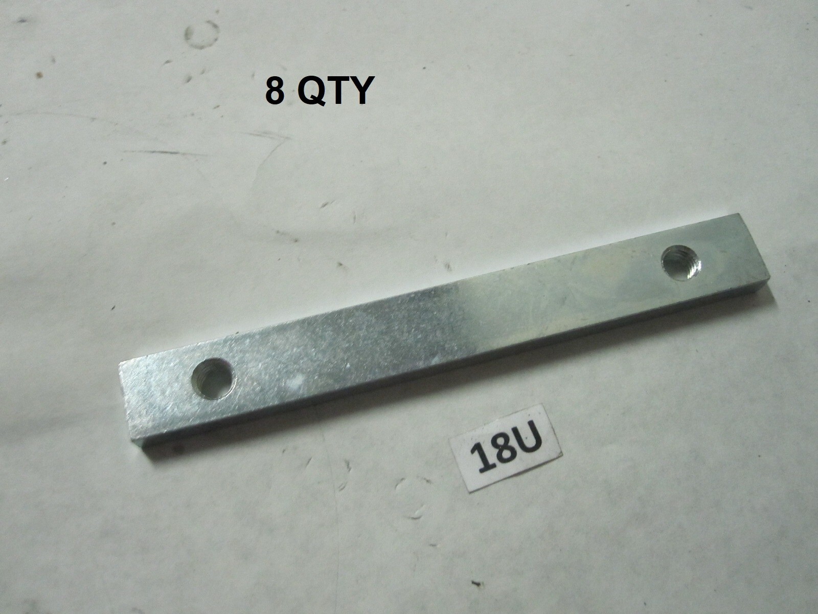 8X 155mm (6-1/8) x ¾ x 5/16 Stop Bar Steel Sheet Mounting plate 3/8-16 Thread