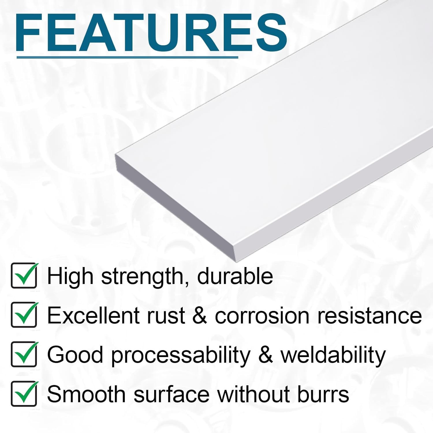 2 PCS 1/4x3x12 Inch Square Aluminum Flat Bar 6061 Plate 6x75x305mm T6511