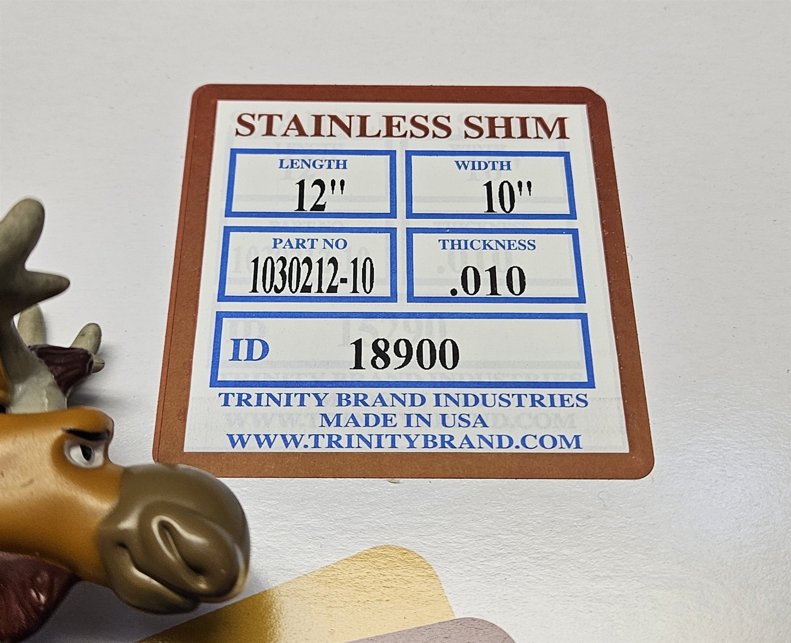 TBI 1030212-10 Full Hard Stainless Steel Shim Flat Sheet 10×12″ 302/304 Lot of 3