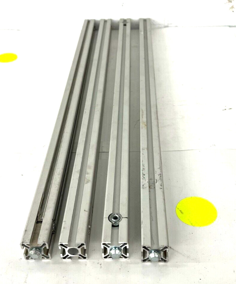 80/20 T-SLOT ALUMINUM EXTRUSION LENGTH 30″ WIDTH 1-1/8″ SLIVER LOT OF 4