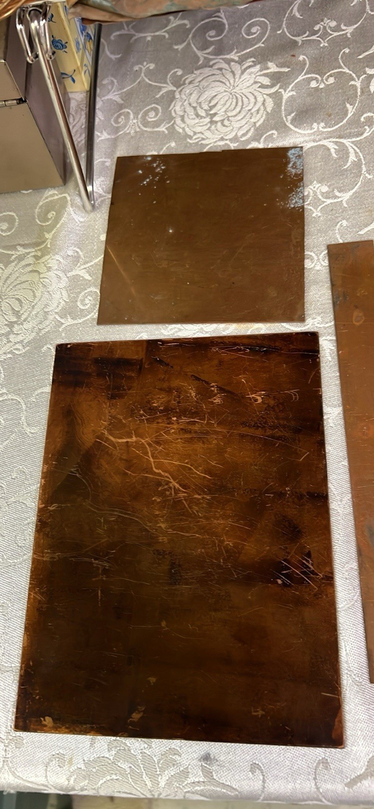 8 Pieces Copper Sheets Plates for Crafts/ Enamel Various SizesNew/old Inventory