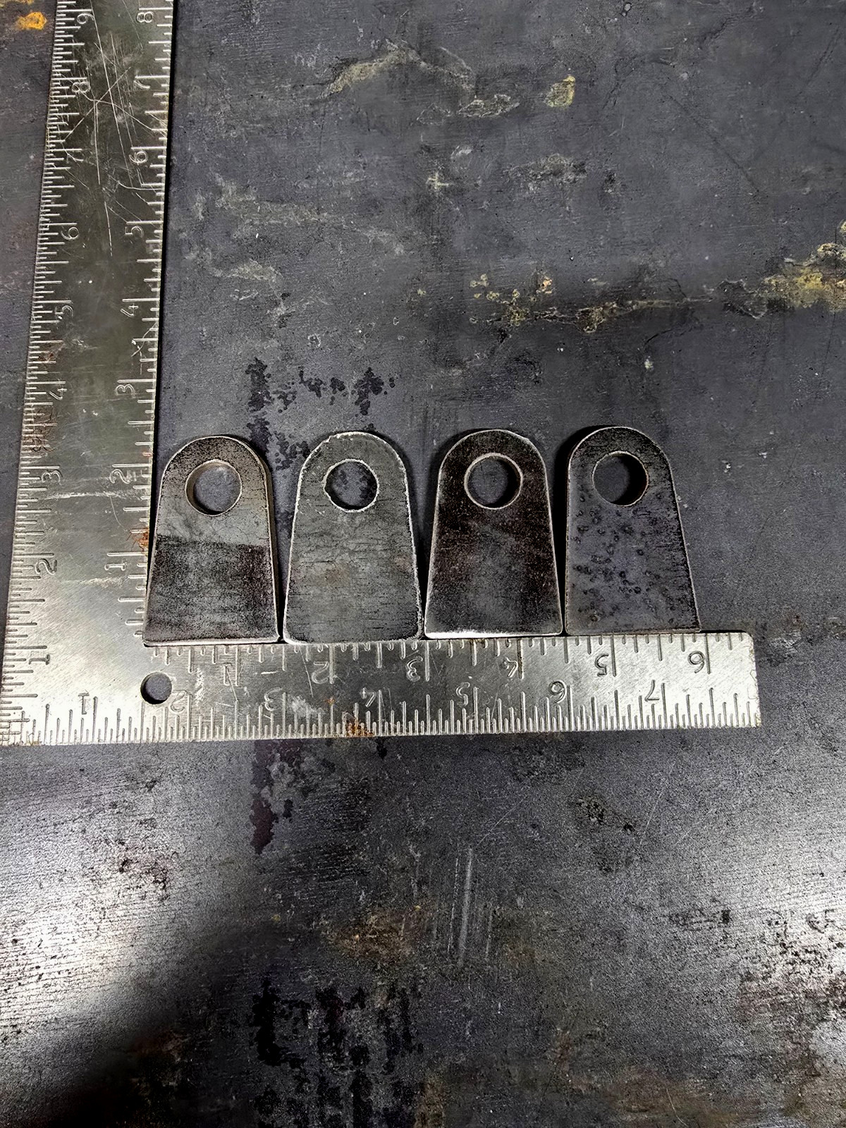 Weld on Steel Tabs 1/2 hole – 3/16 thick – 4 pcs