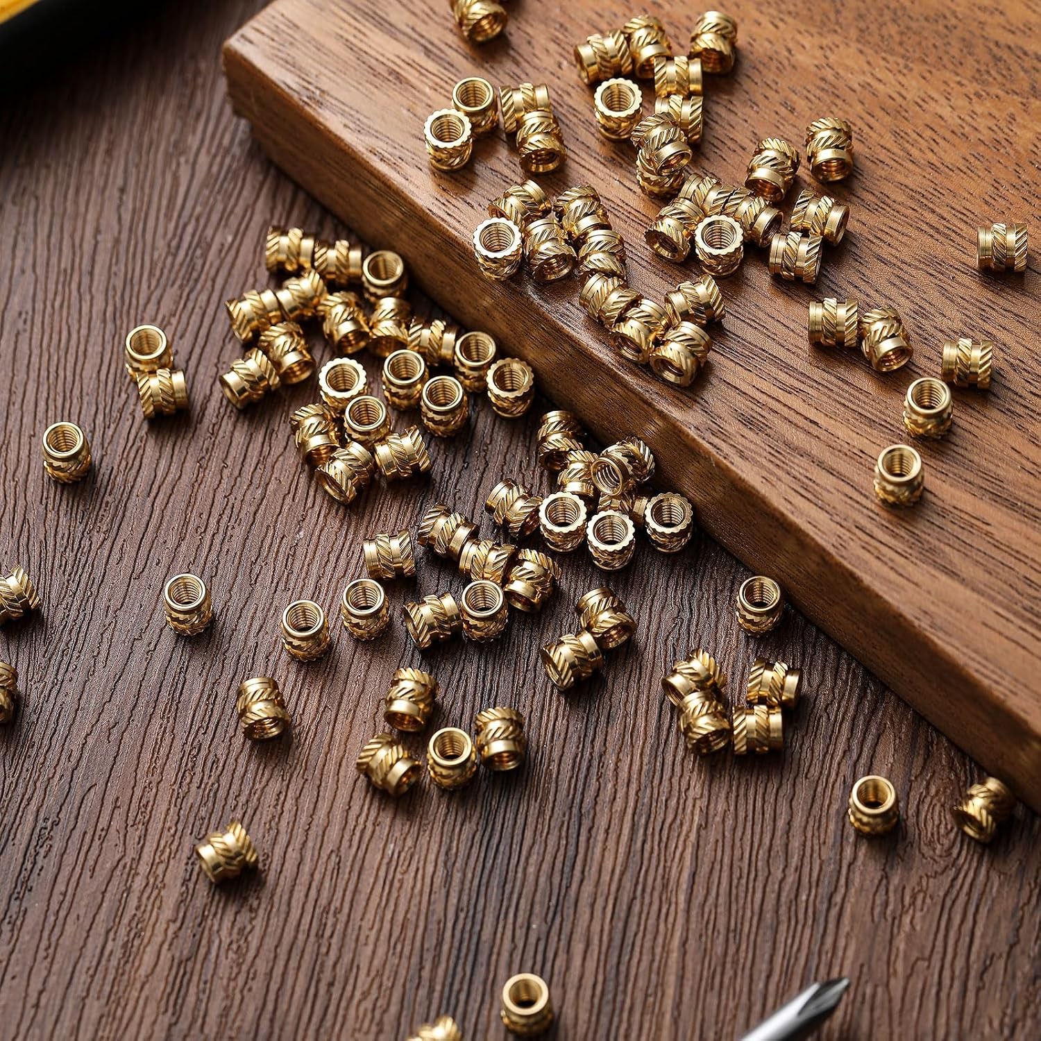 Brass M4 x D6 x L6 Heat Set Inserts 300 Pcs for 3D Printing M4 Threaded Inserts