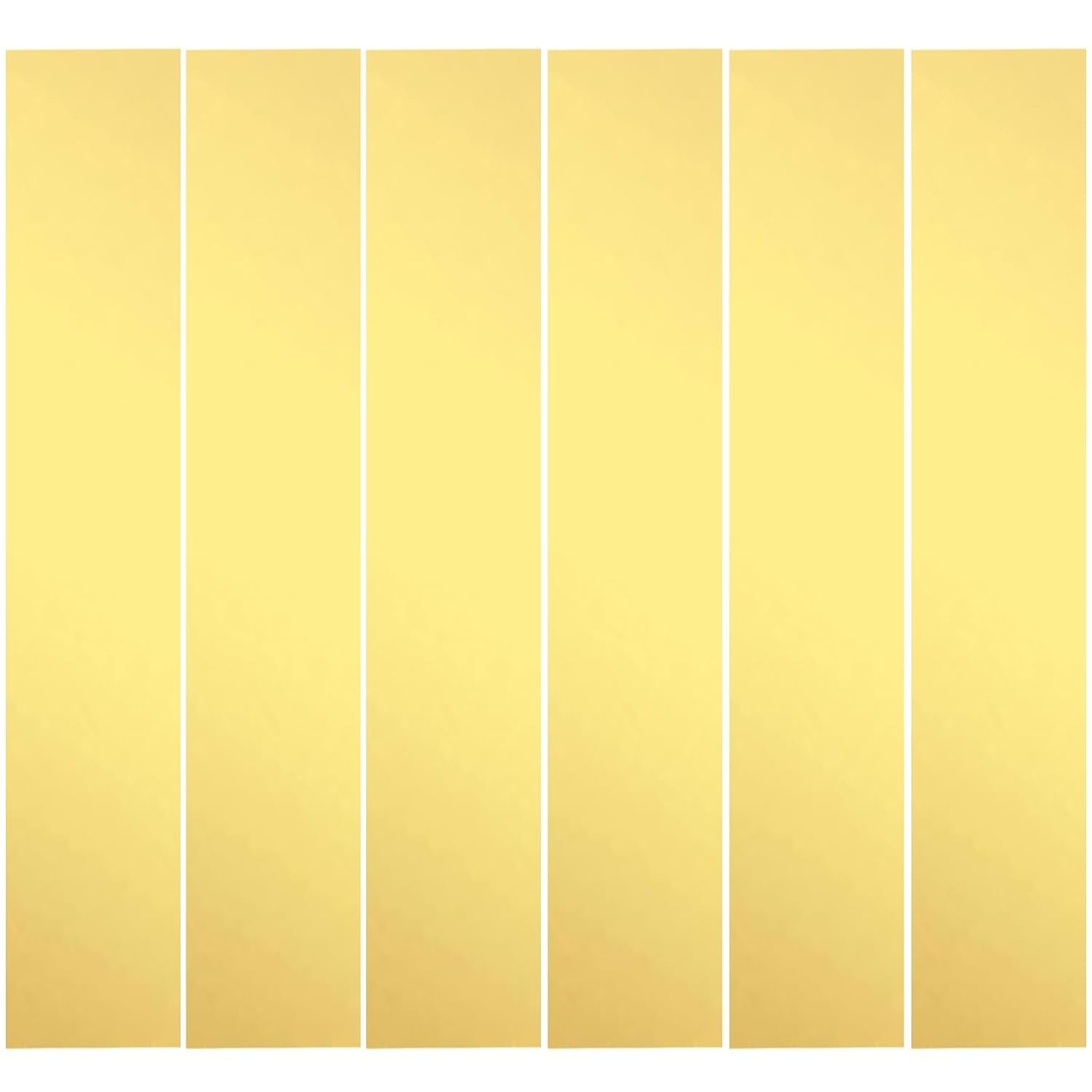 Commercial Grade Brass Shim Stock Assortment – 1″ Width x 6″ Length, 6 Pieces