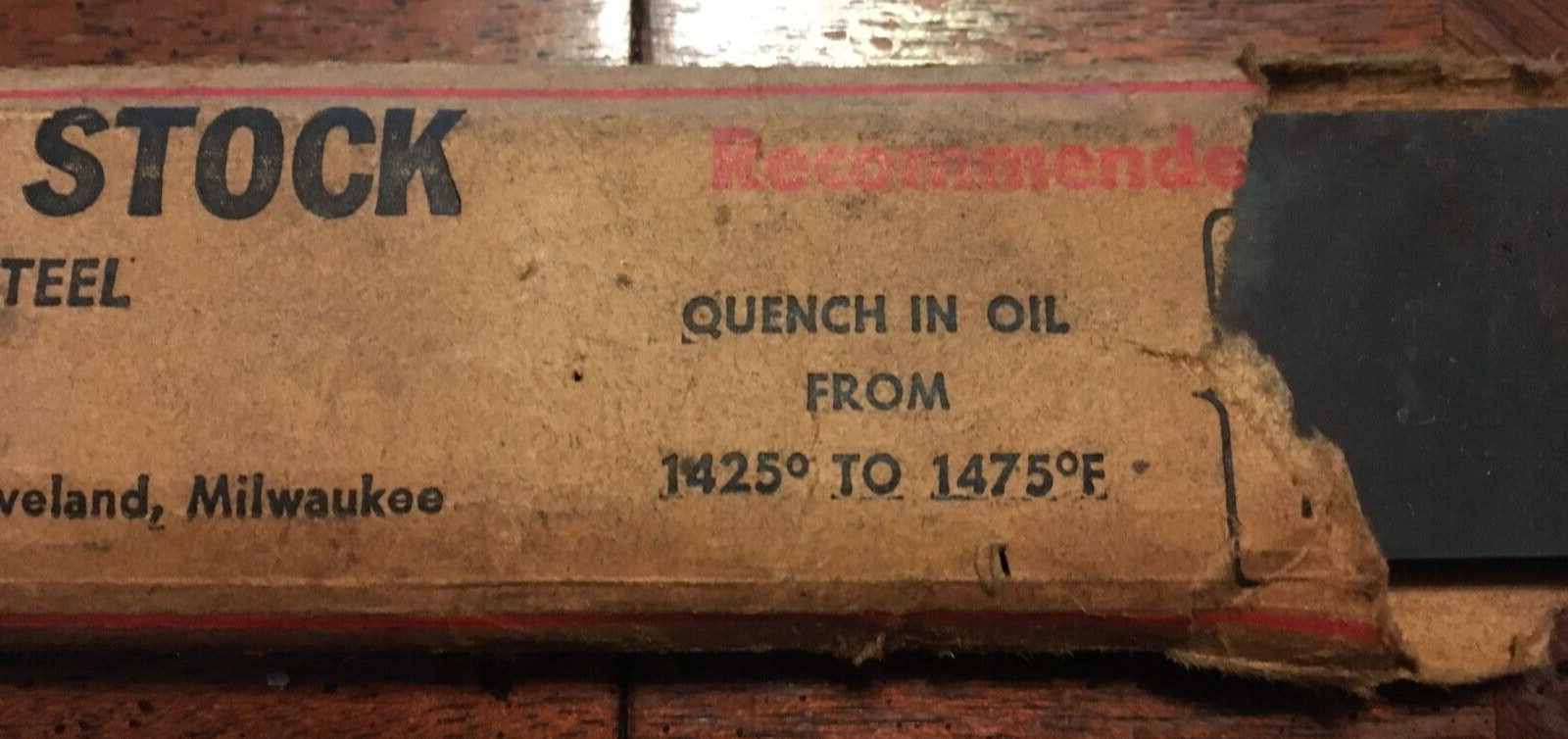 Vintage Ground Flat Stock 3/16″ x 1″ x 14 1/2″ oil Ryerson
