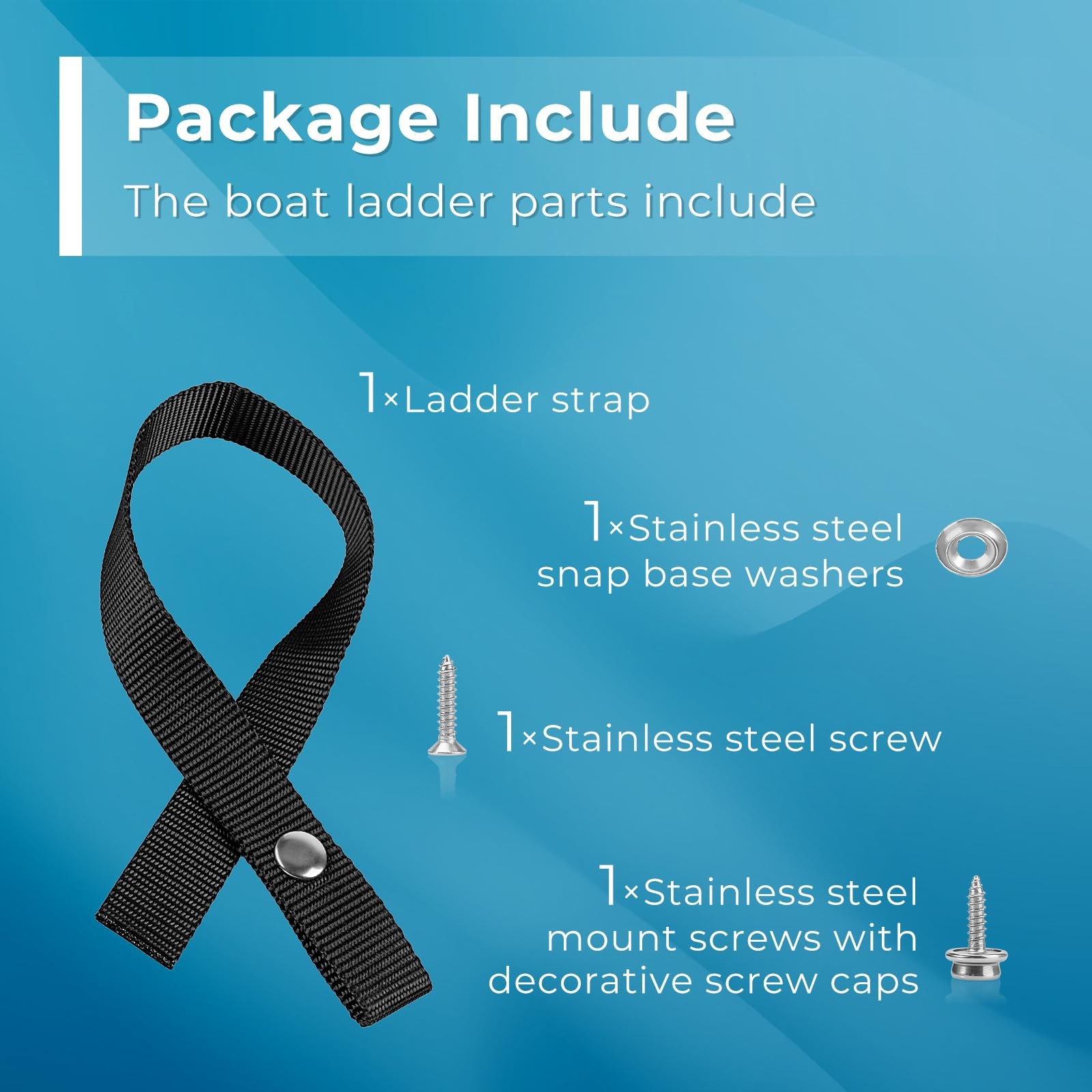 GRONGU Pontoon Boat Ladder Strap, Accessories 18 inches x 1 inch