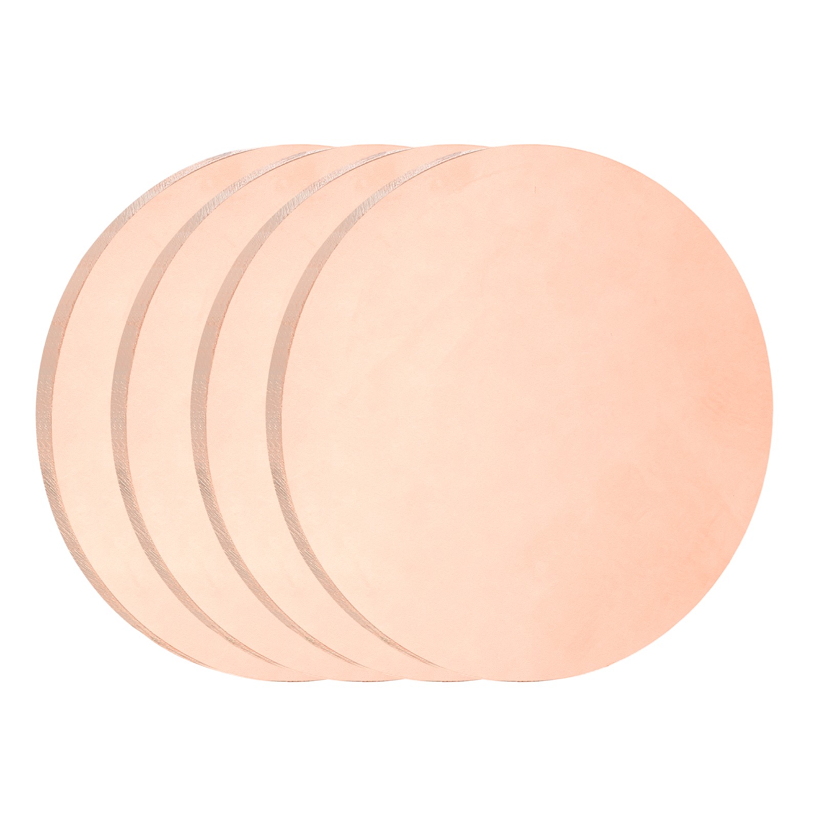 4Pcs Copper Round Plate, 0.08″ Thick 1.2″ Dia C1100 Pure Copper Sheet