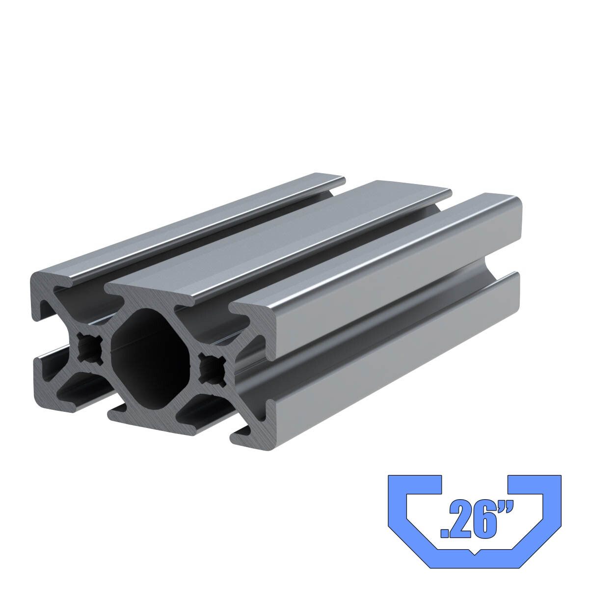 1″ x 2″ Aluminum T-Slotted Extrusion Framing 72″, 26 1020 (4)PK