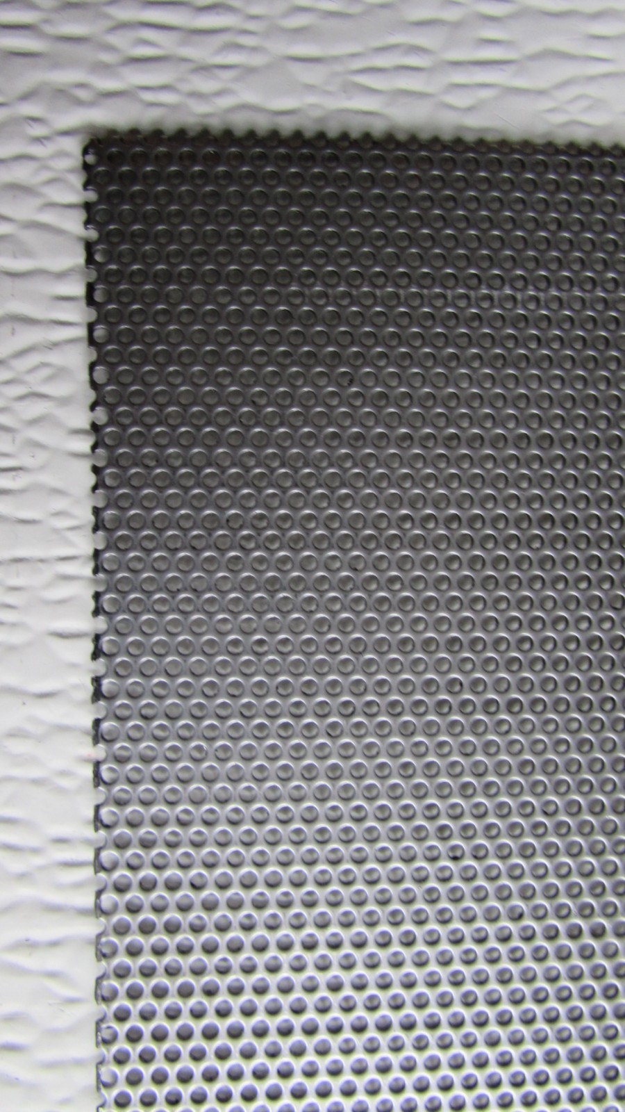 1/16 HOLES ON 3/32 CENTERS- 20 GA.STAINLESS PERFORATED SHEET—6″ x 12″