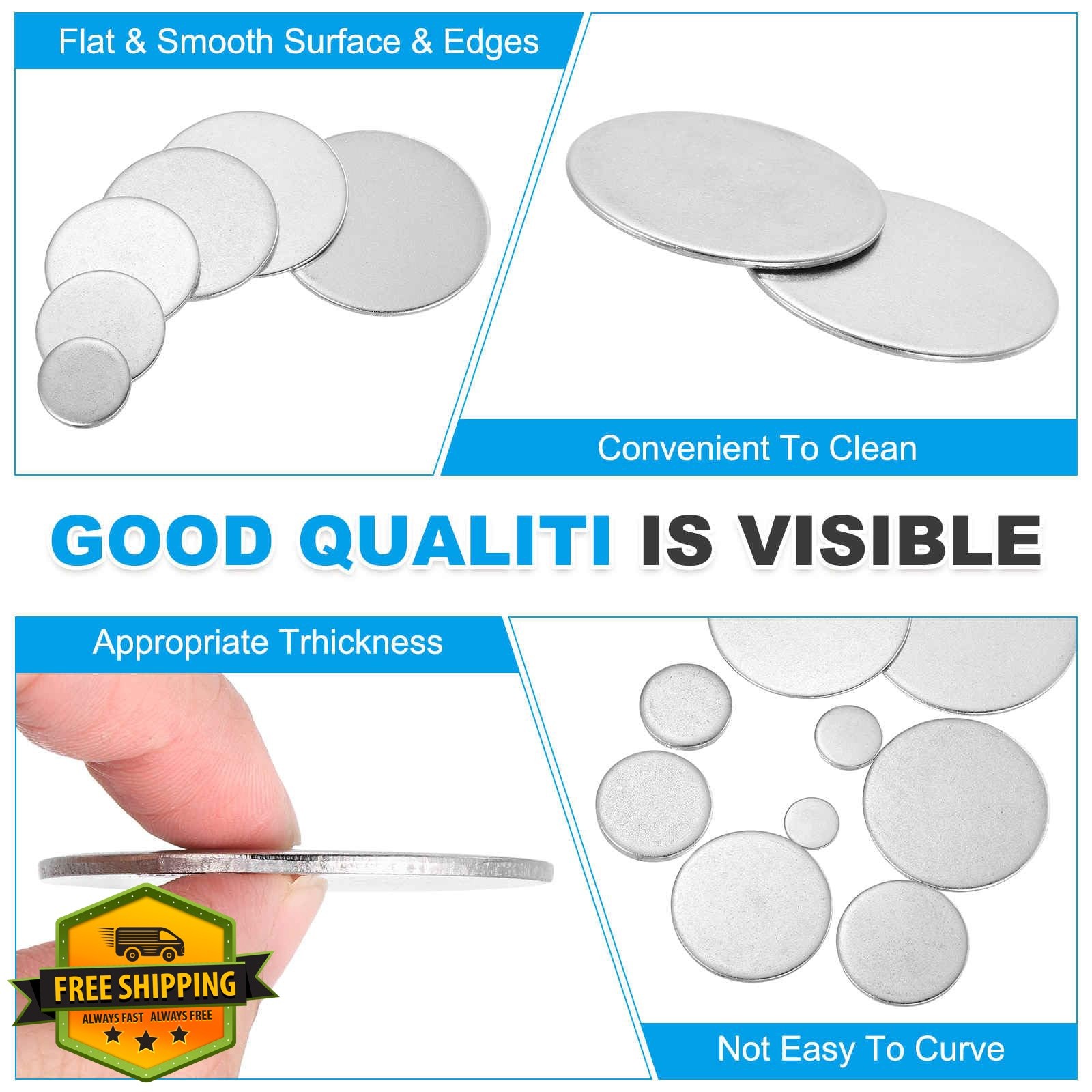 MECCANIXITY Stainless Steel Disc, 1-7/8″(48mm) Dia x 0.06″(1.5mm) Thick Round…